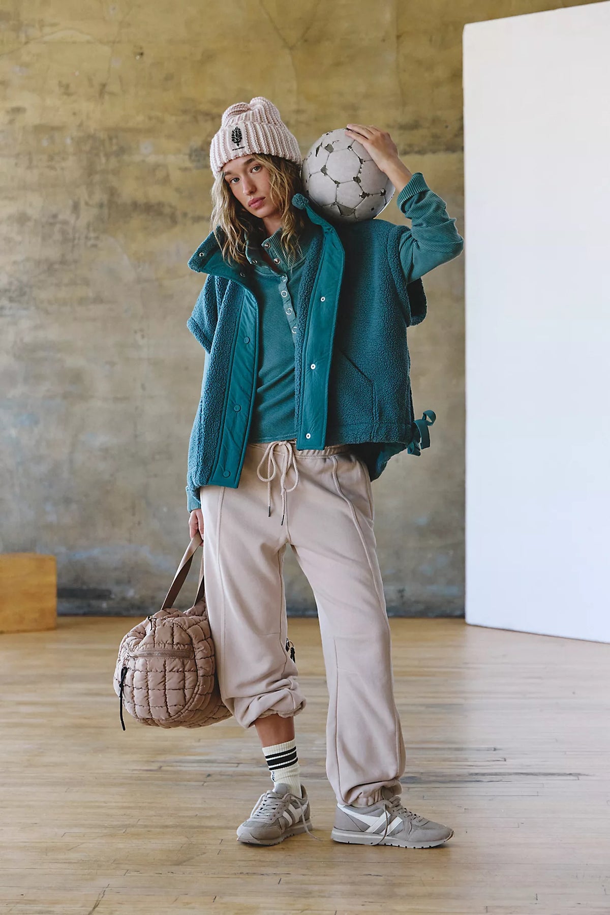 Free People Scout It Out Fleece Vest/Midnight Jade | Cside