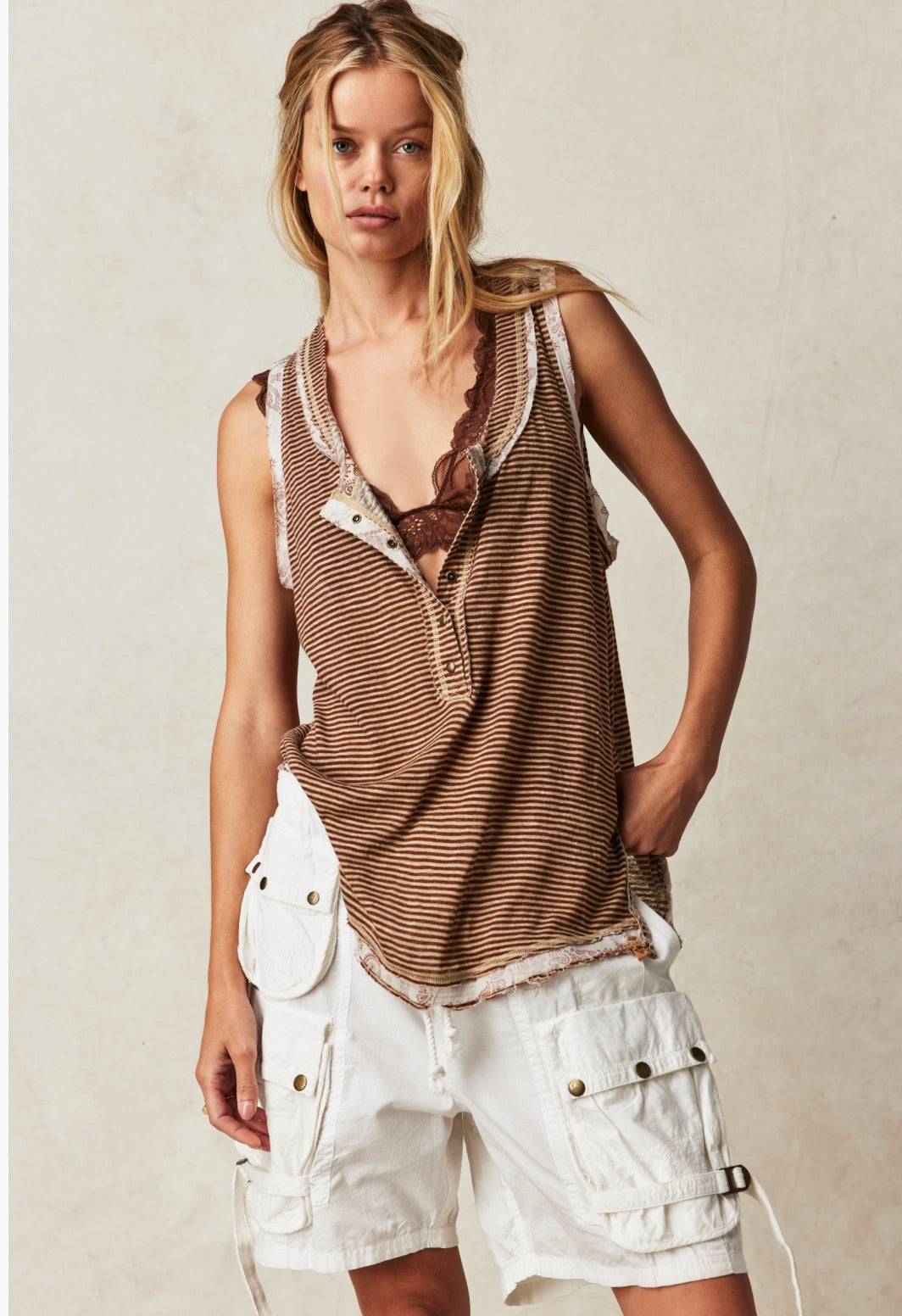 Free People Love Language Tank Oatmeal