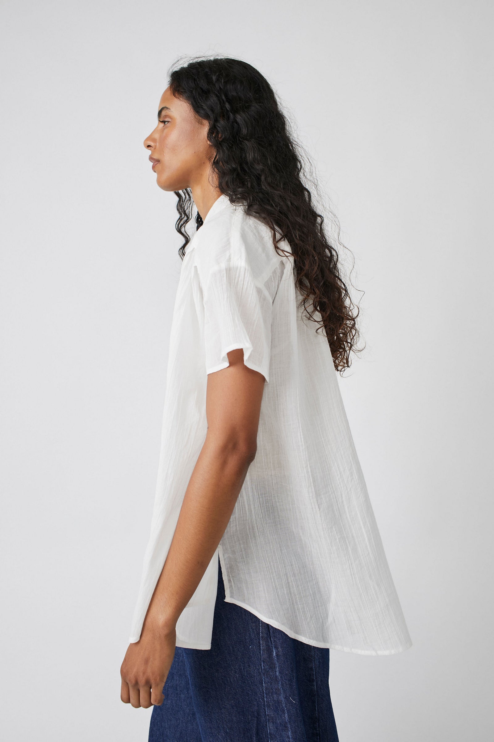 Free People Float Away Shirt/ Optic White