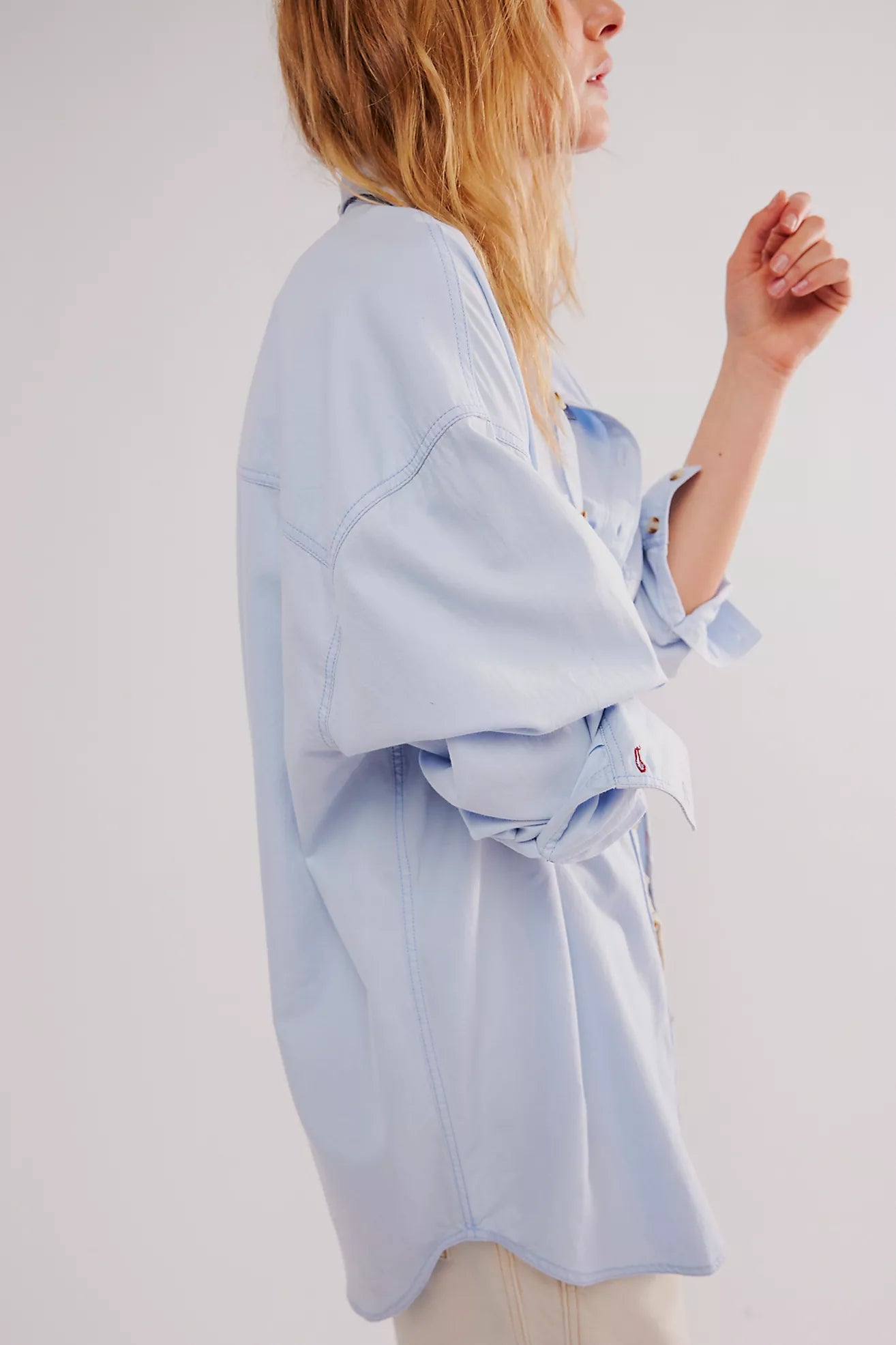 Free People Freddie Shirt Light blue