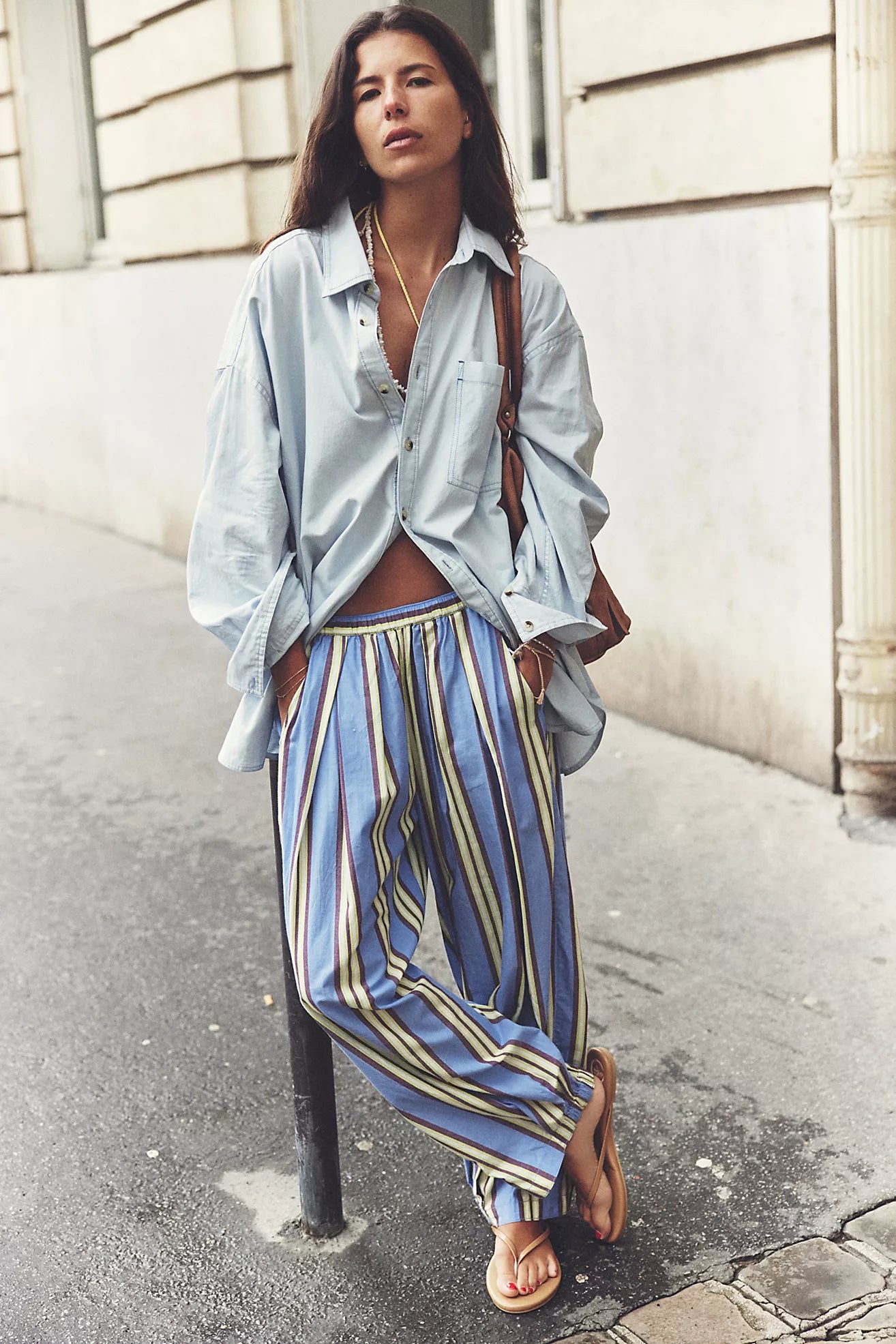 Free People Freddie Shirt Light blue