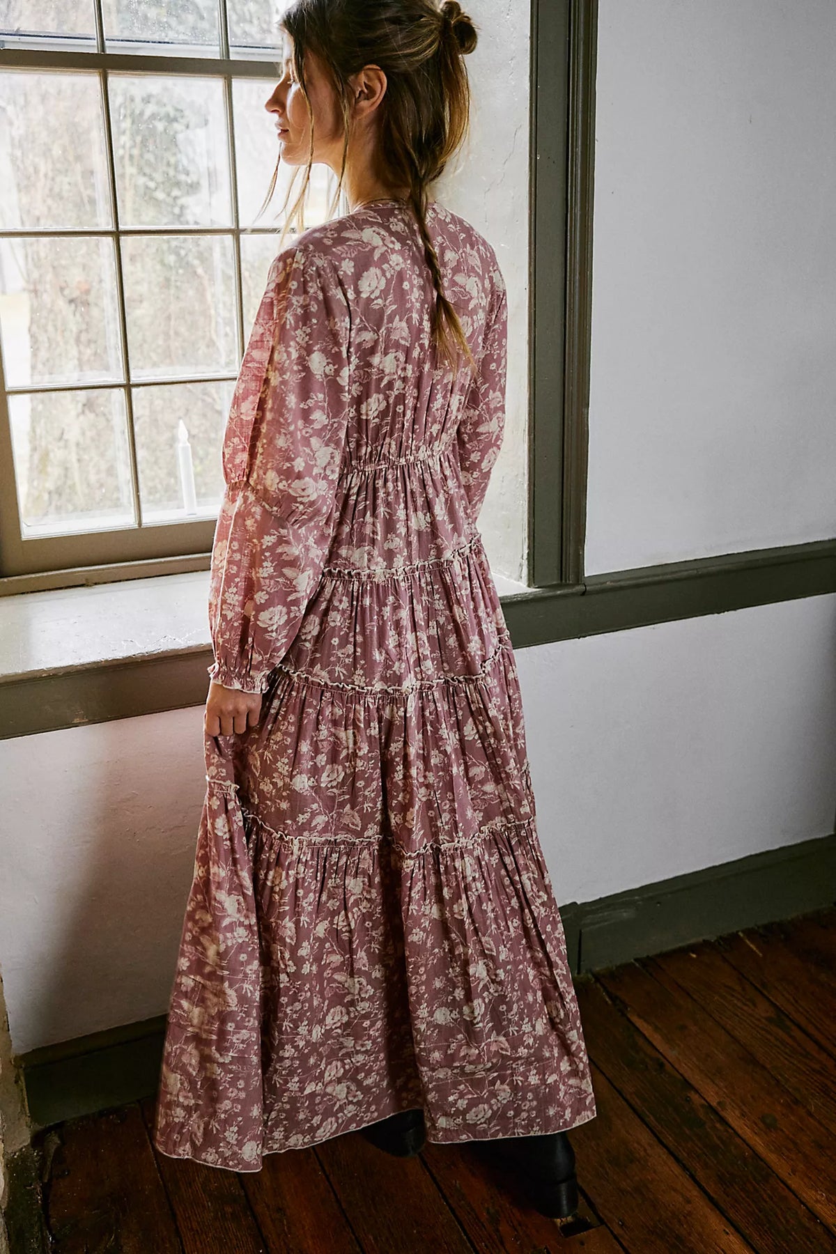 free people pepita midi dress Free People Pappiet Midi Dress/Rose Combo