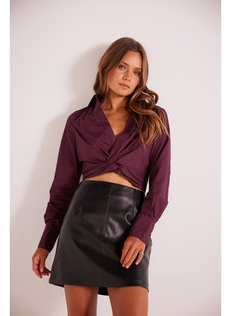 Mink Pink Lani Pu Mini Skirt