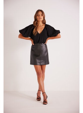 Mink Pink Lani Pu Mini Skirt