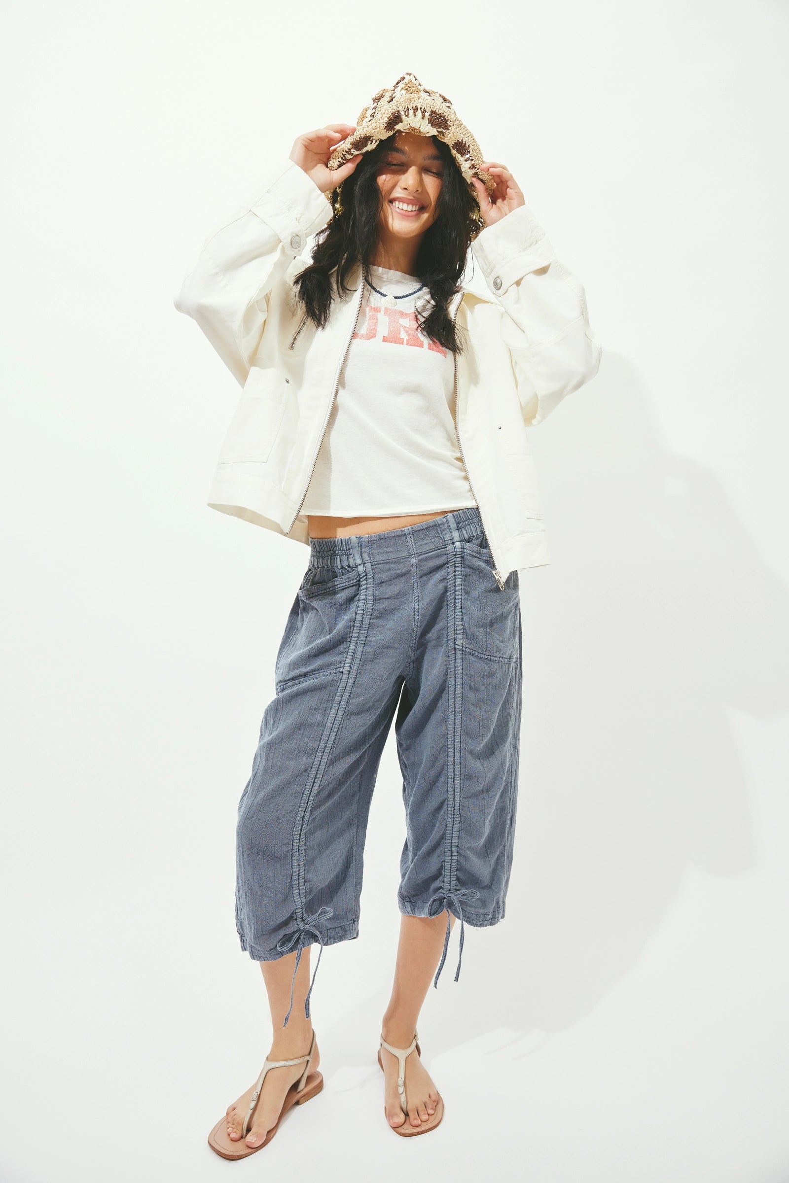 Free People We The Free Sally Canvas Jacket/Antique Ivory