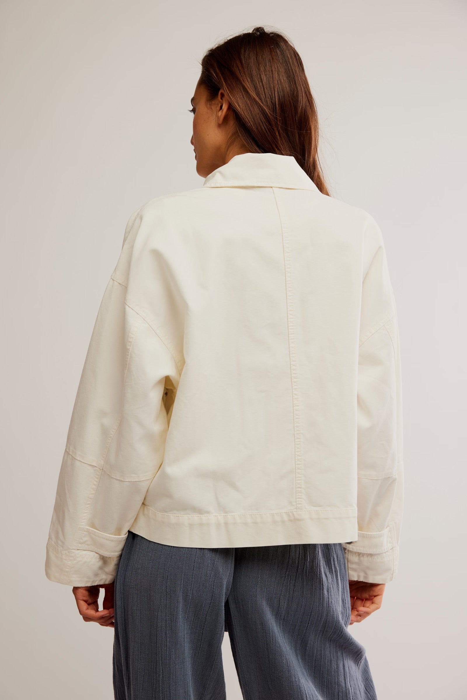 Free People We The Free Sally Canvas Jacket/Antique Ivory