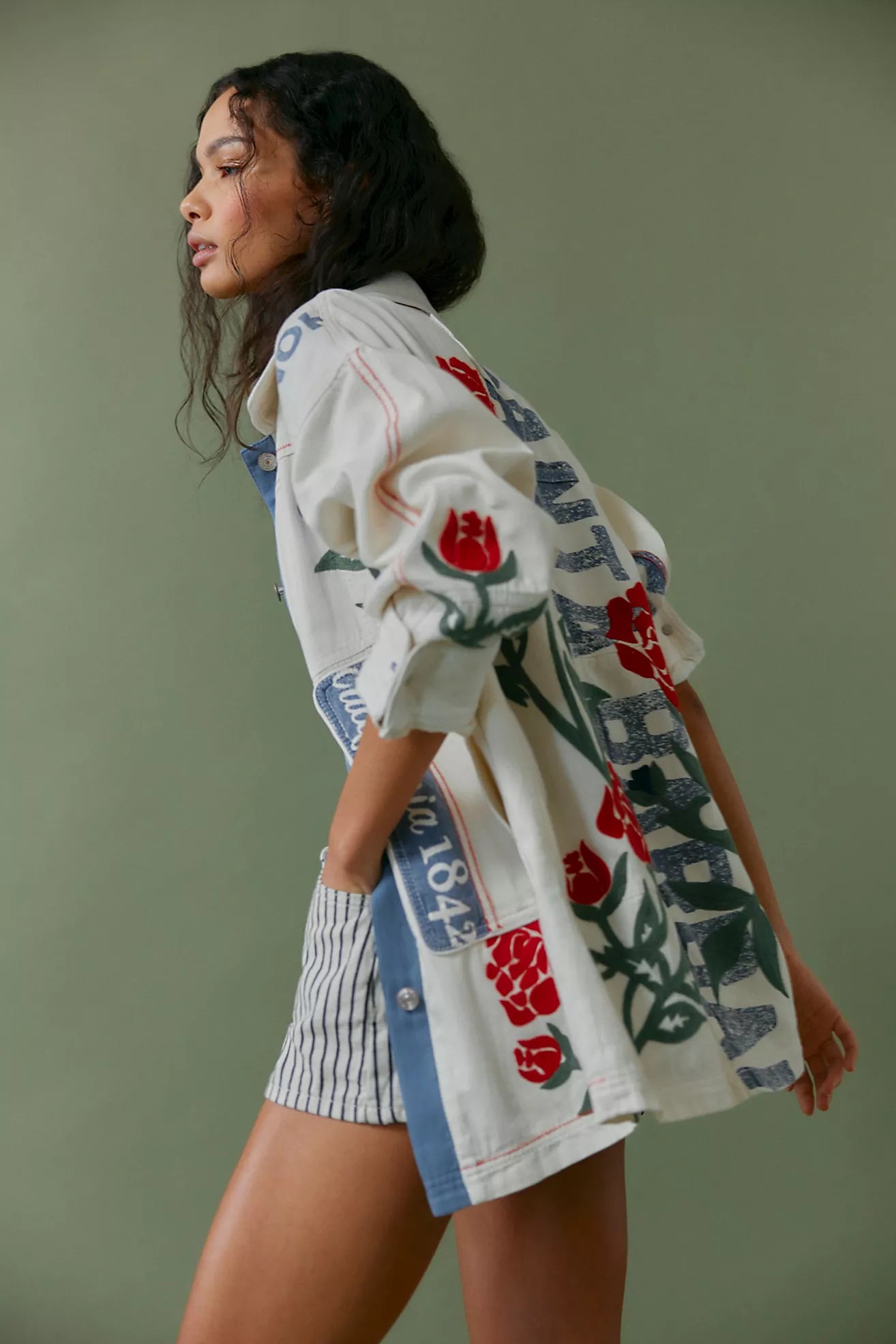 Free People We The Free Field of Roses Jacket/Roses By The Dozen