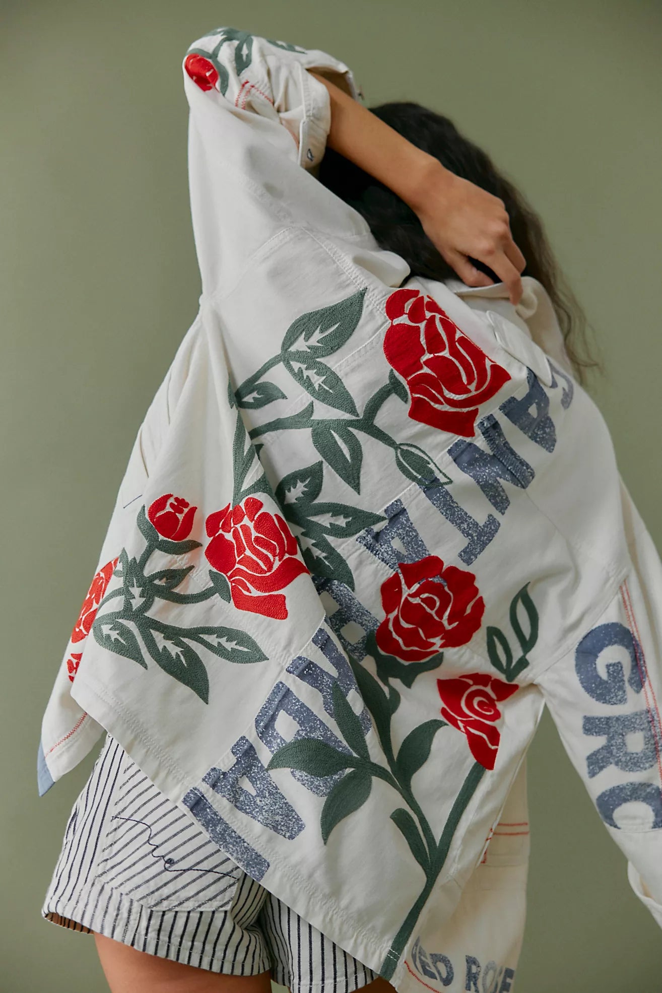 Free People We The Free Field of Roses Jacket/Roses By The Dozen