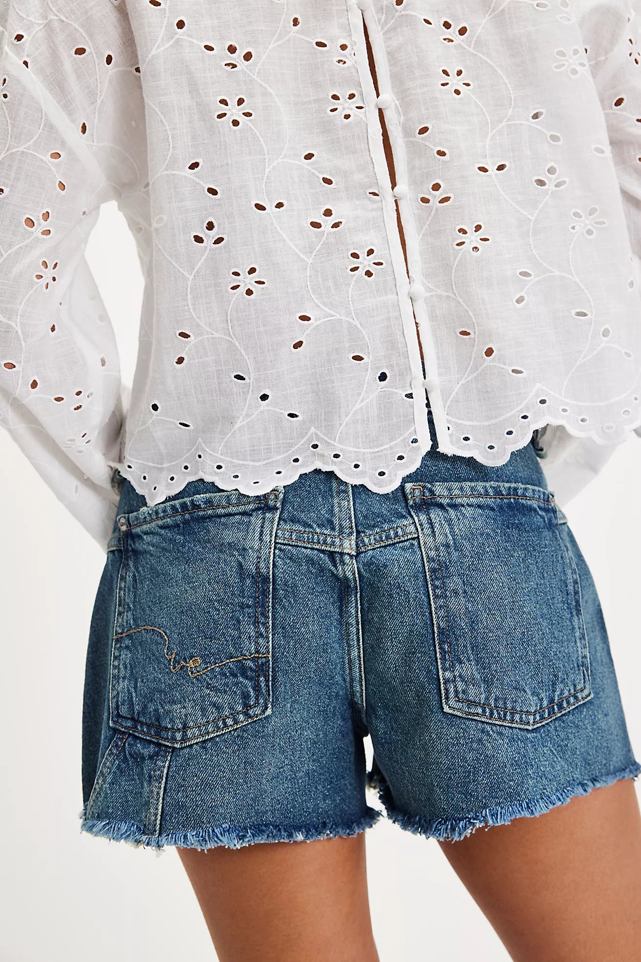 Free People We The Free Now Or Never Denim Short/Sunsational