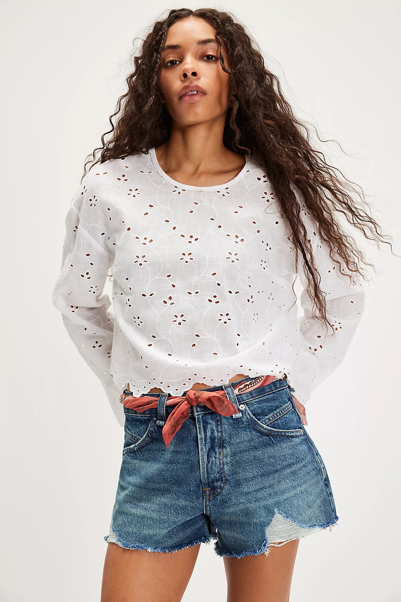 Free People We The Free Now Or Never Denim Short/Sunsational