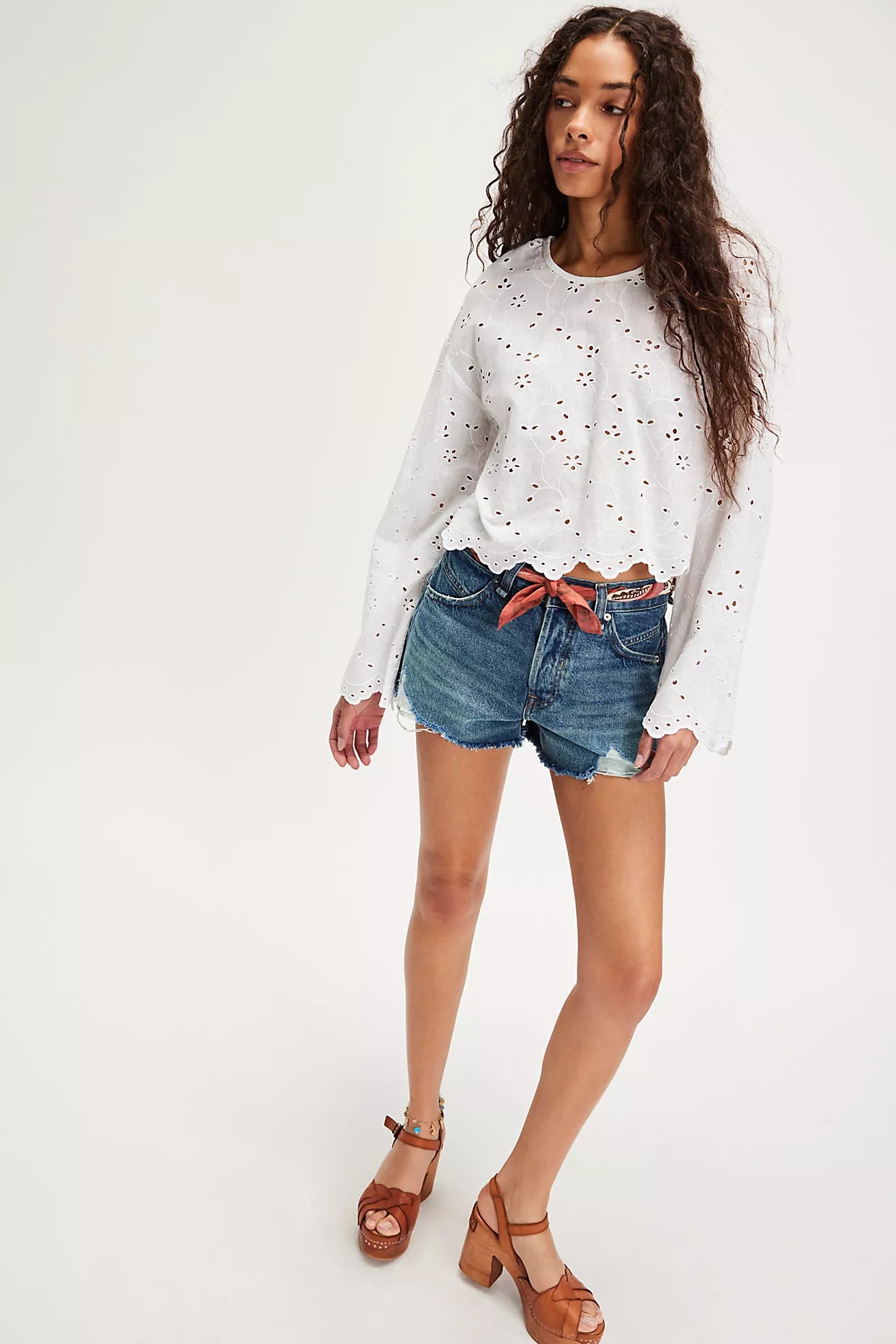 Free People We The Free Now Or Never Denim Short/Sunsational