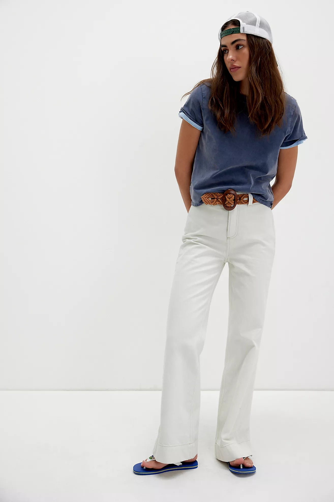 Free People We The Free Cerine Relaxed BootcutJeans/Ecru
