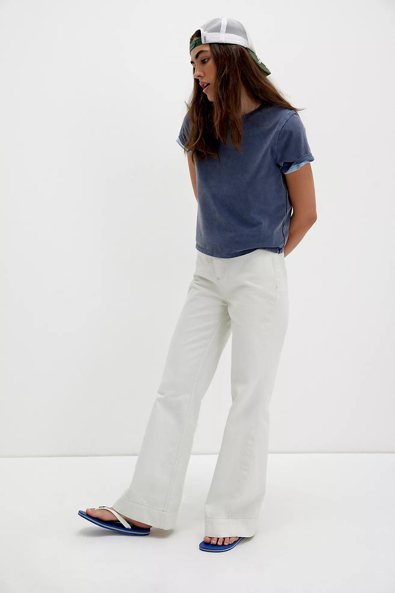 Free People We The Free Cerine Relaxed BootcutJeans/Ecru