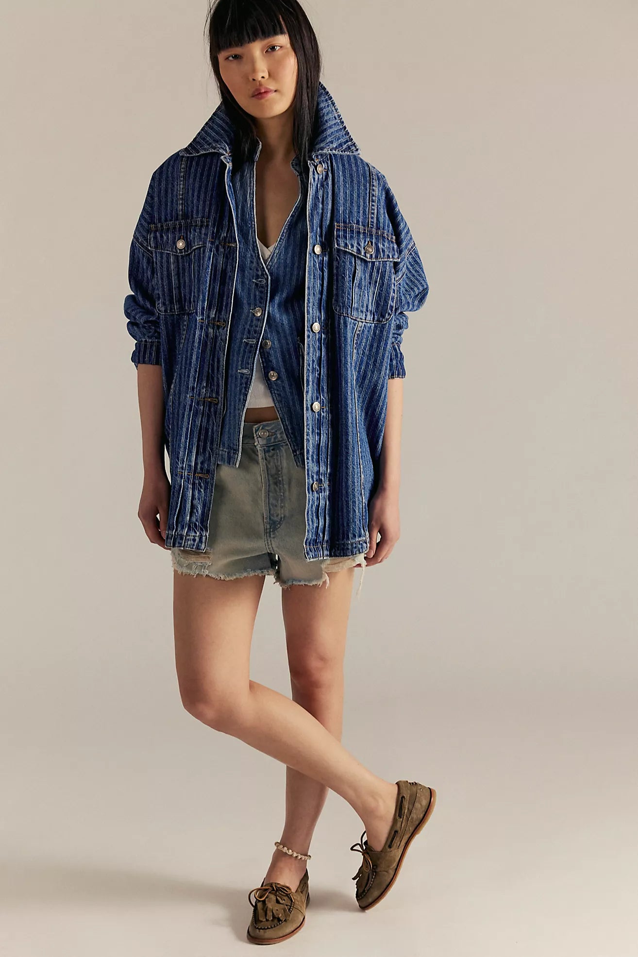 Free People We The Free Dunes Shirt Jacket/Blue Abyss