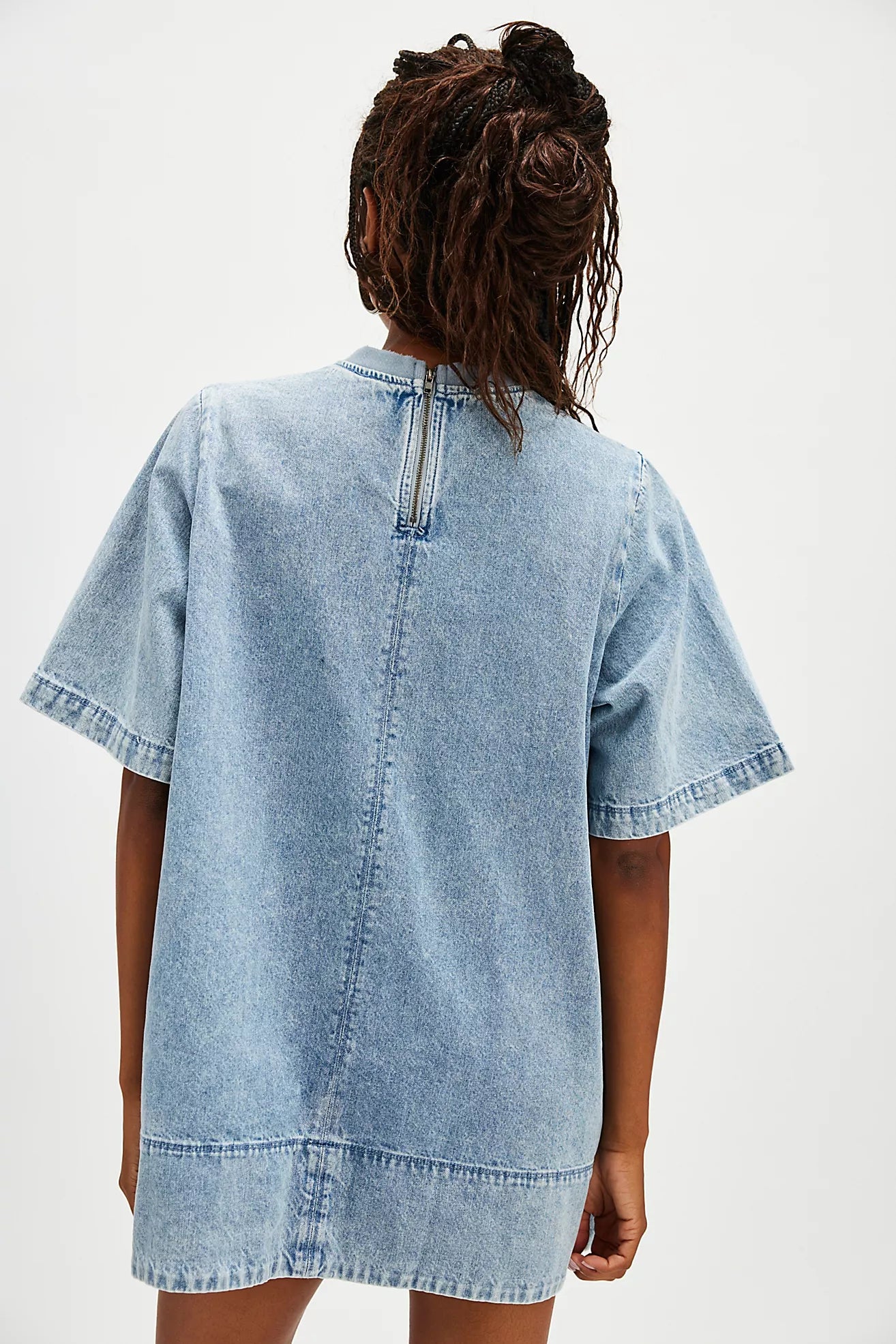 Free People Harlow Mini Dress/Ocean Blue
