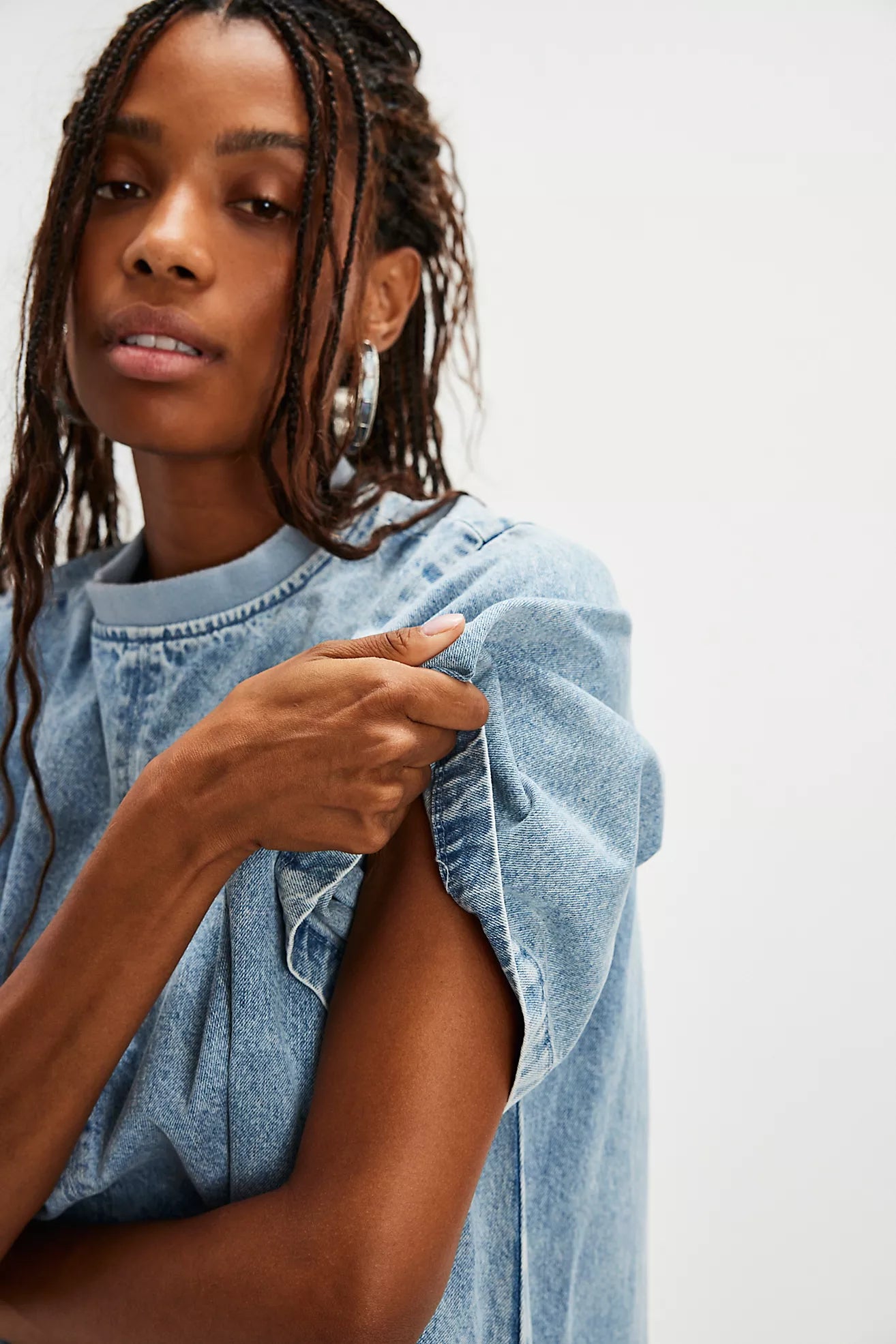 Free People Harlow Mini Dress/Ocean Blue