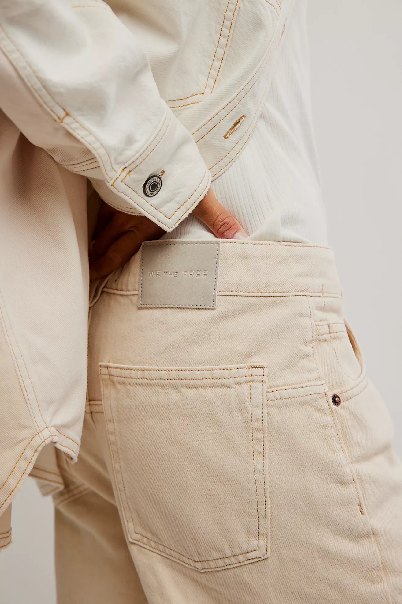 Free People We The Free Deep Trance Dropped Boyfriend Jeans/Casual Khaki
