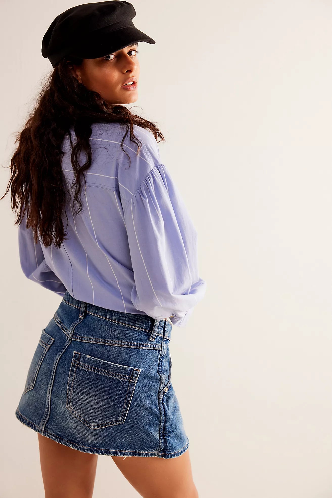 Free People We The Free Wynne Denim Skirt/Cornflower