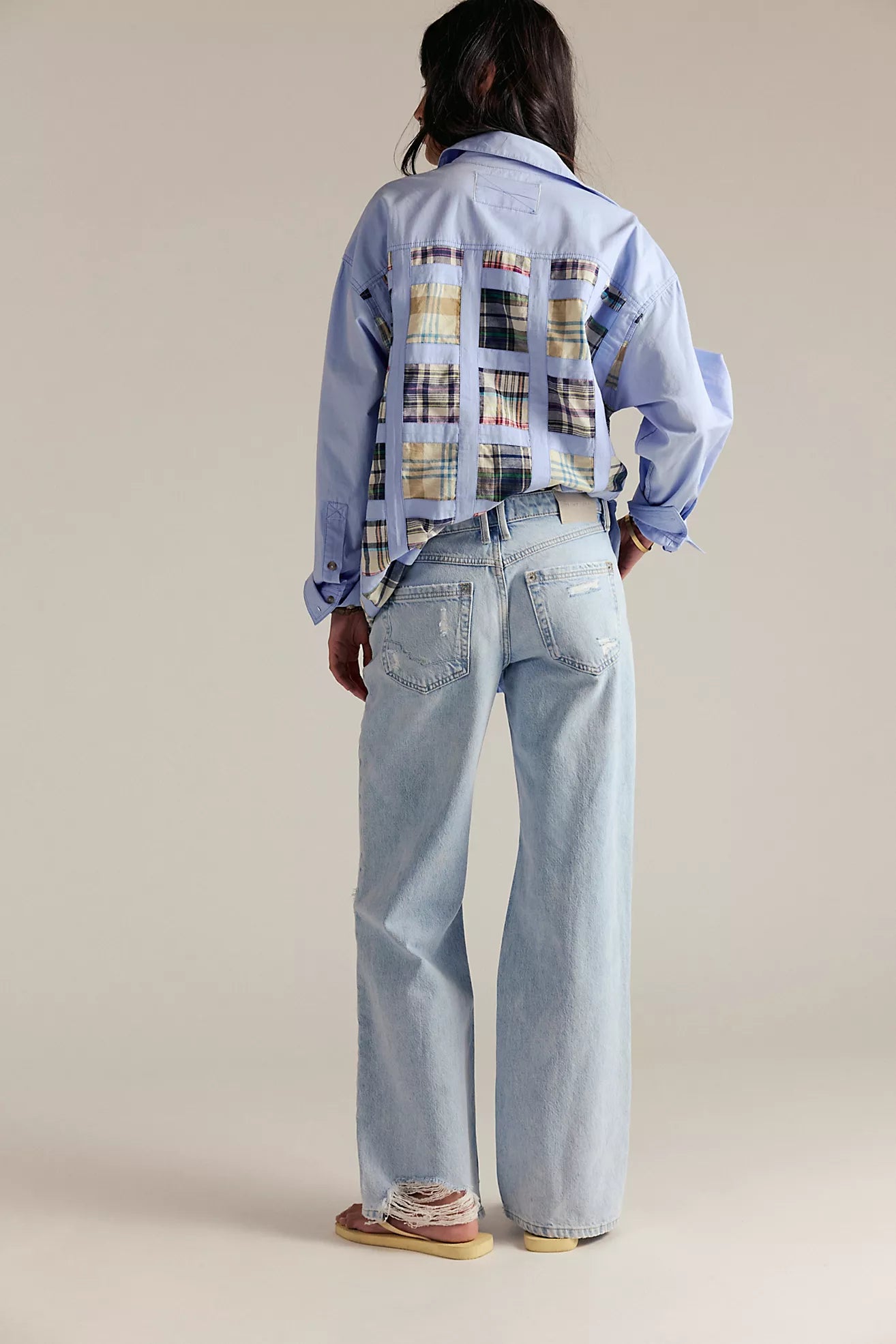 Free People We The Free Tennessee Low-Rise Boyfriend Jeans/Infigo Ruin