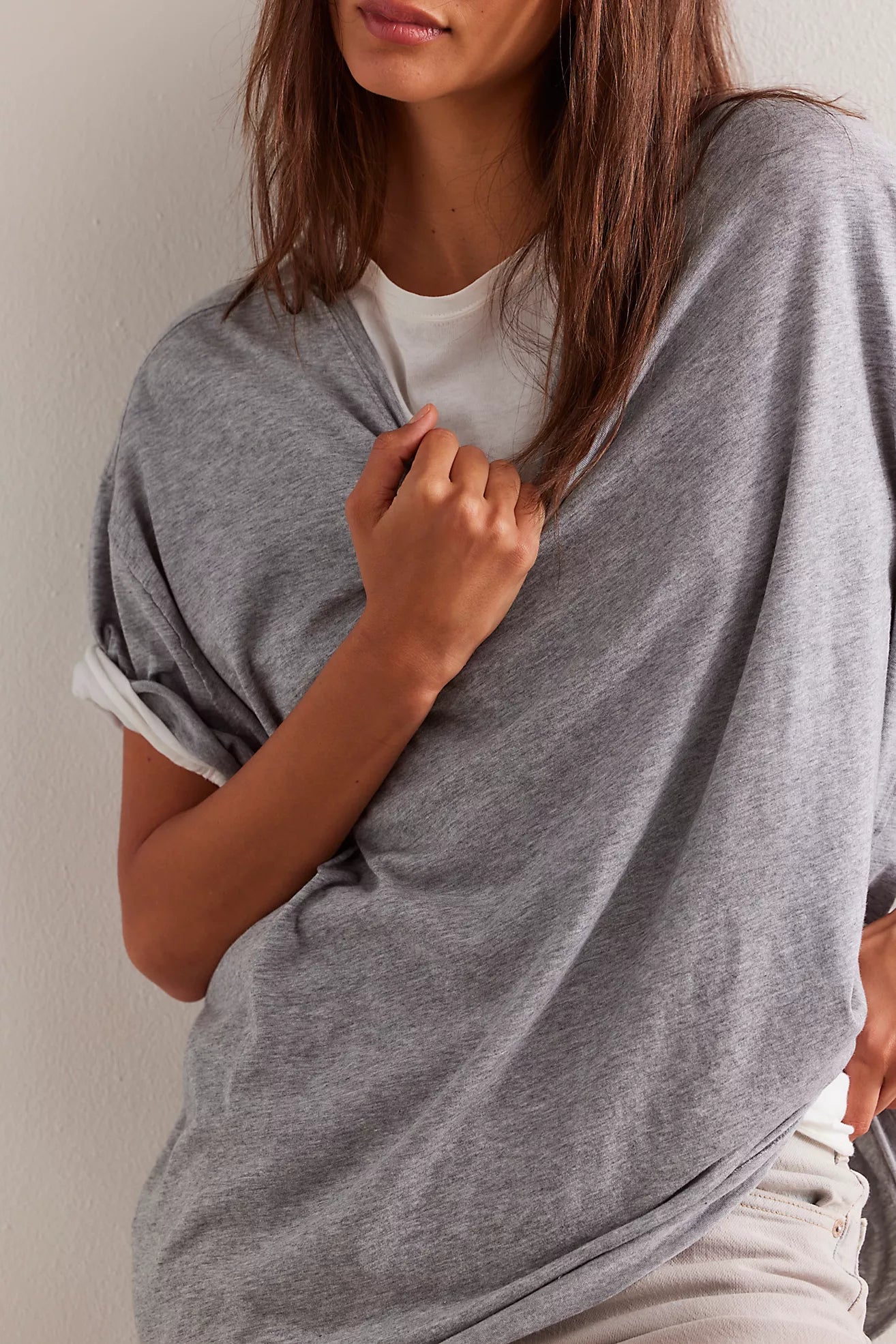 Free People We The Free Nina Tee/Heather Grey