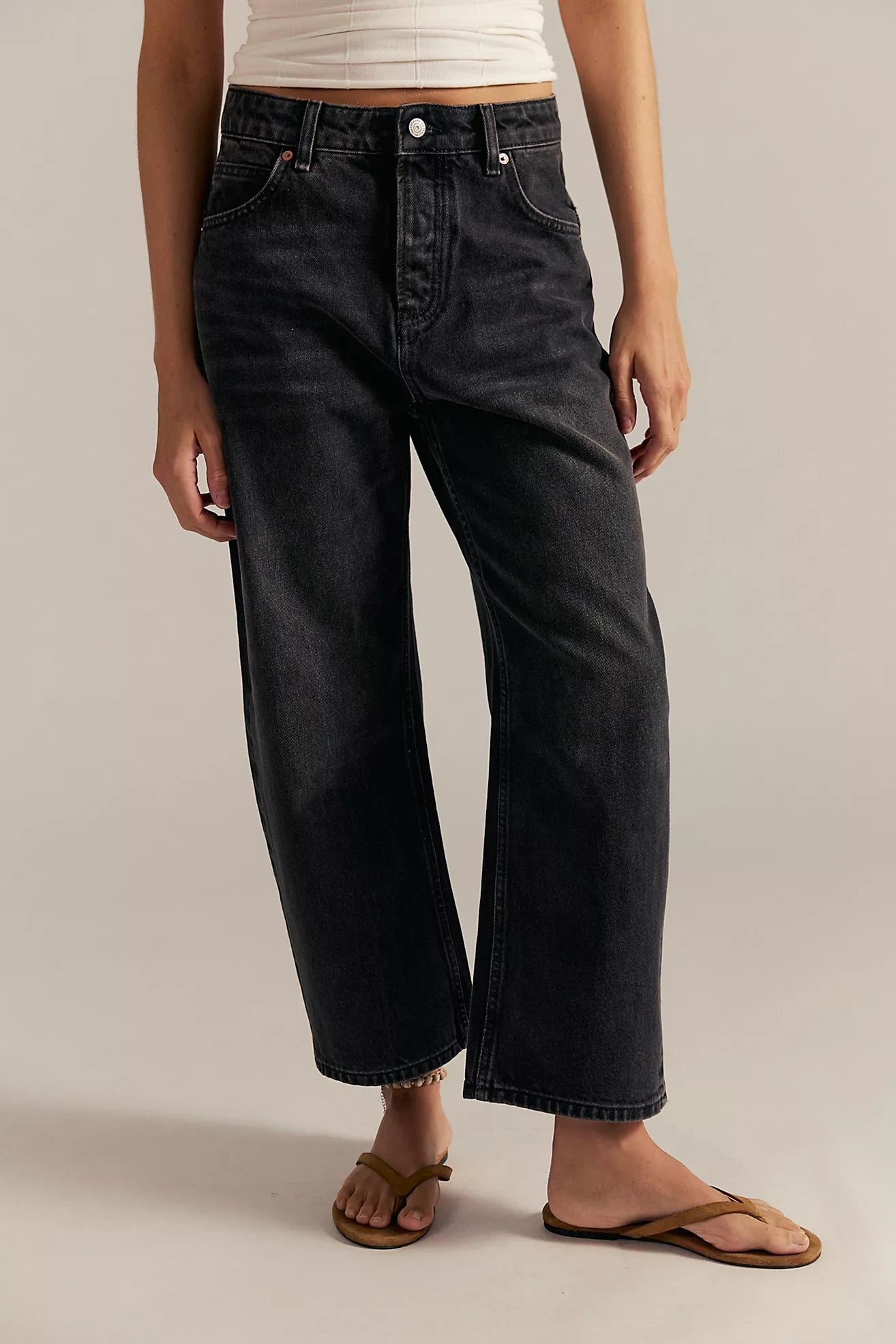 Free People We The Free Deep Dropped Trance Boyfriend Jeans/Hypnosis