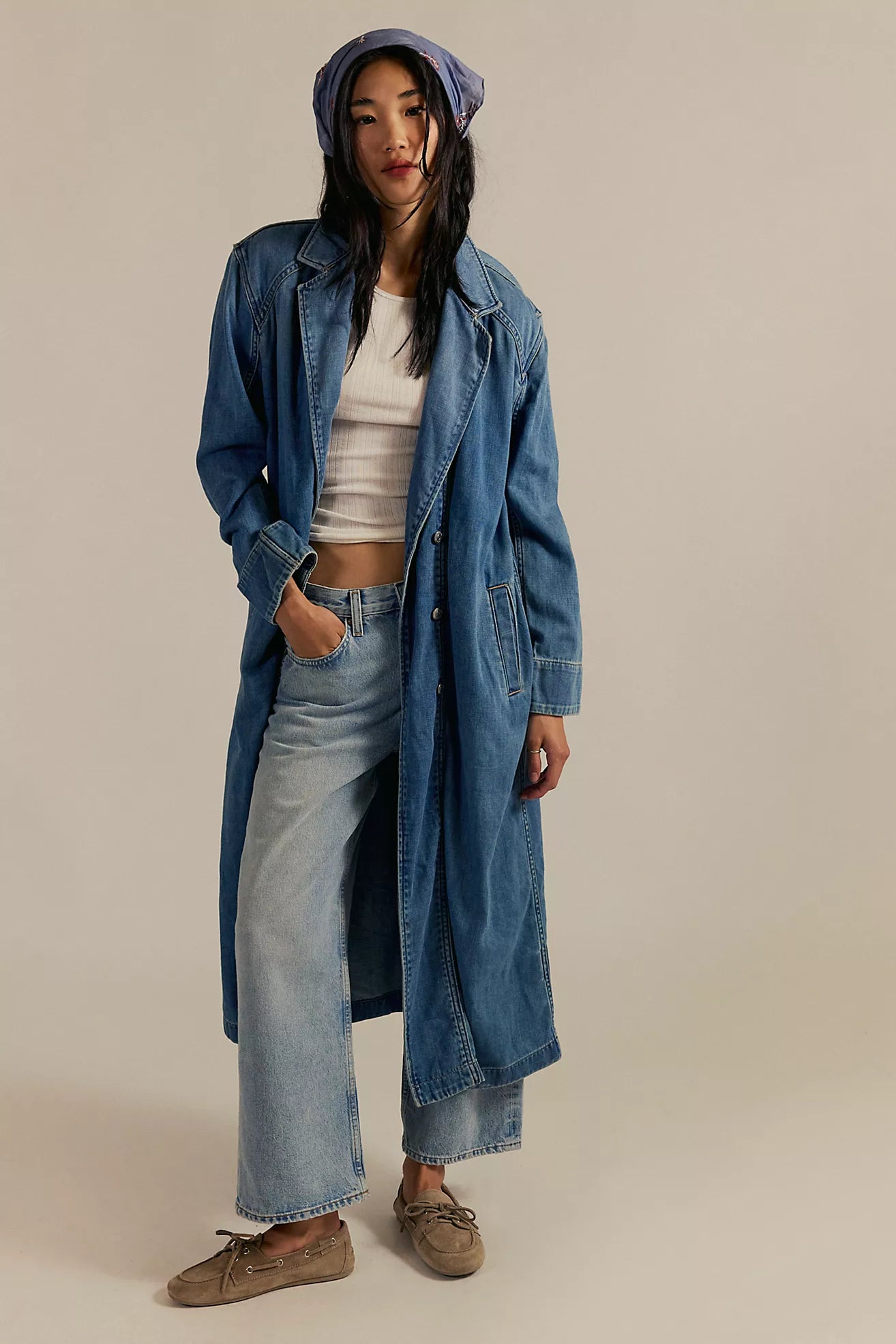Free People We The Free Monique Indigo Duster/Sunlight Blue