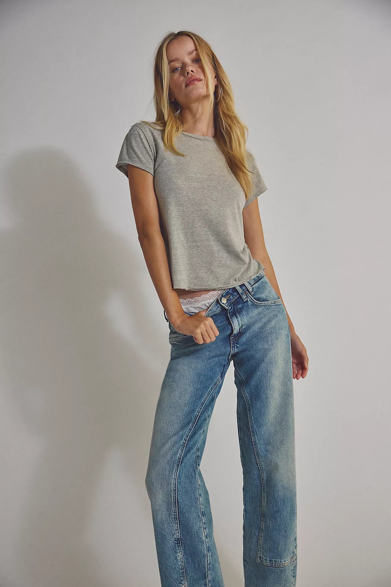 Free People We The Free Risk Taker Mid-Rise Jeans/Mantra