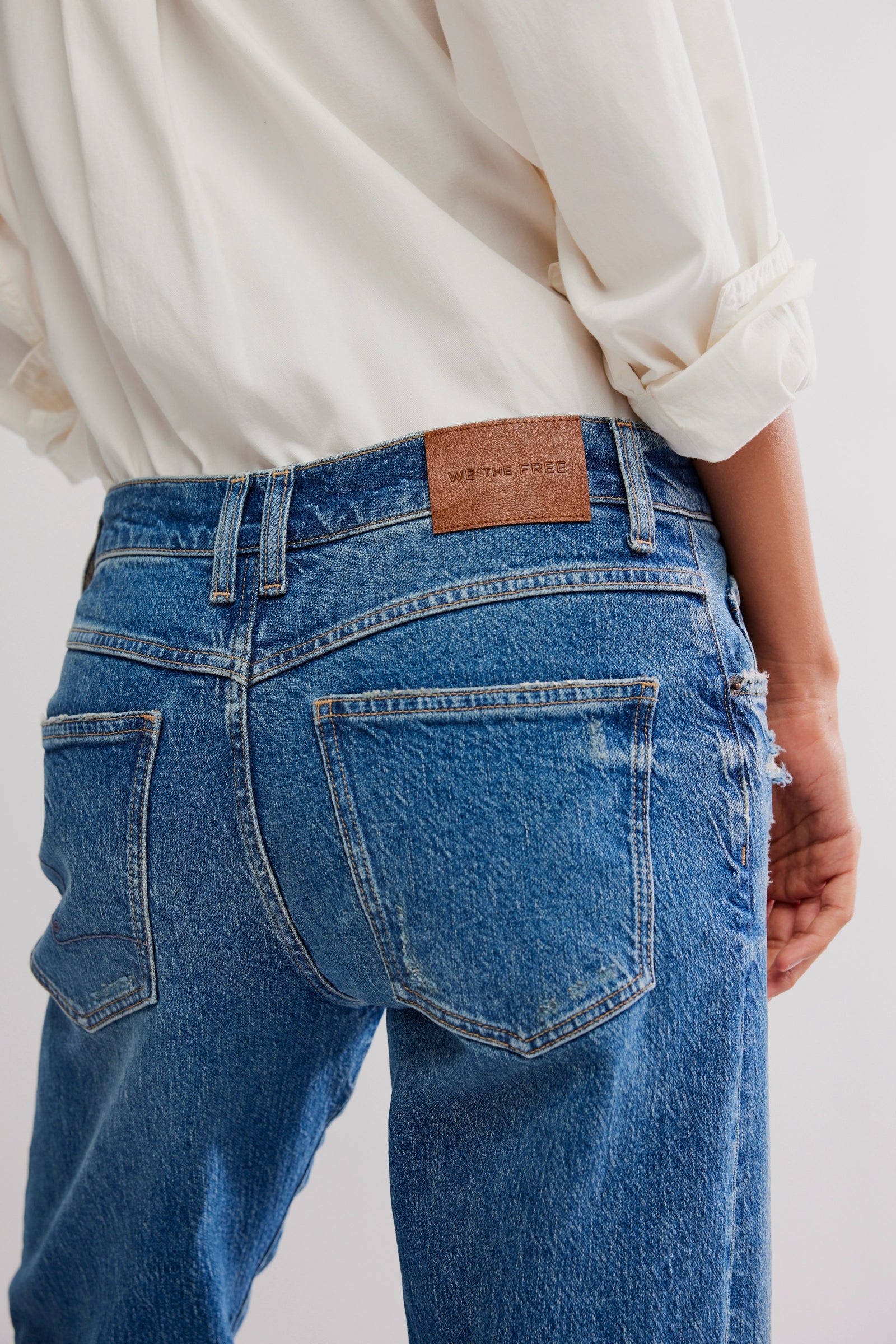 Free People We The Free Risk Taker Mid-Rise Jeans/Chance