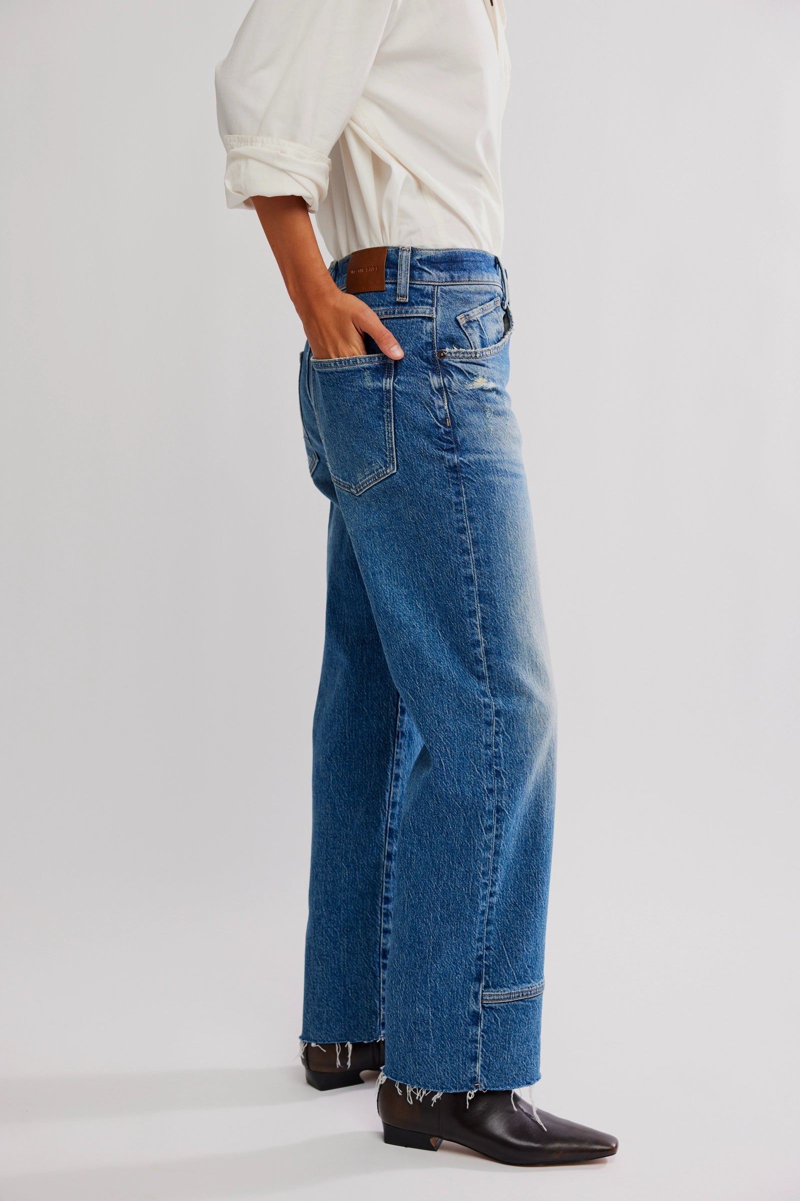 Free People We The Free Risk Taker Mid-Rise Jeans/Chance