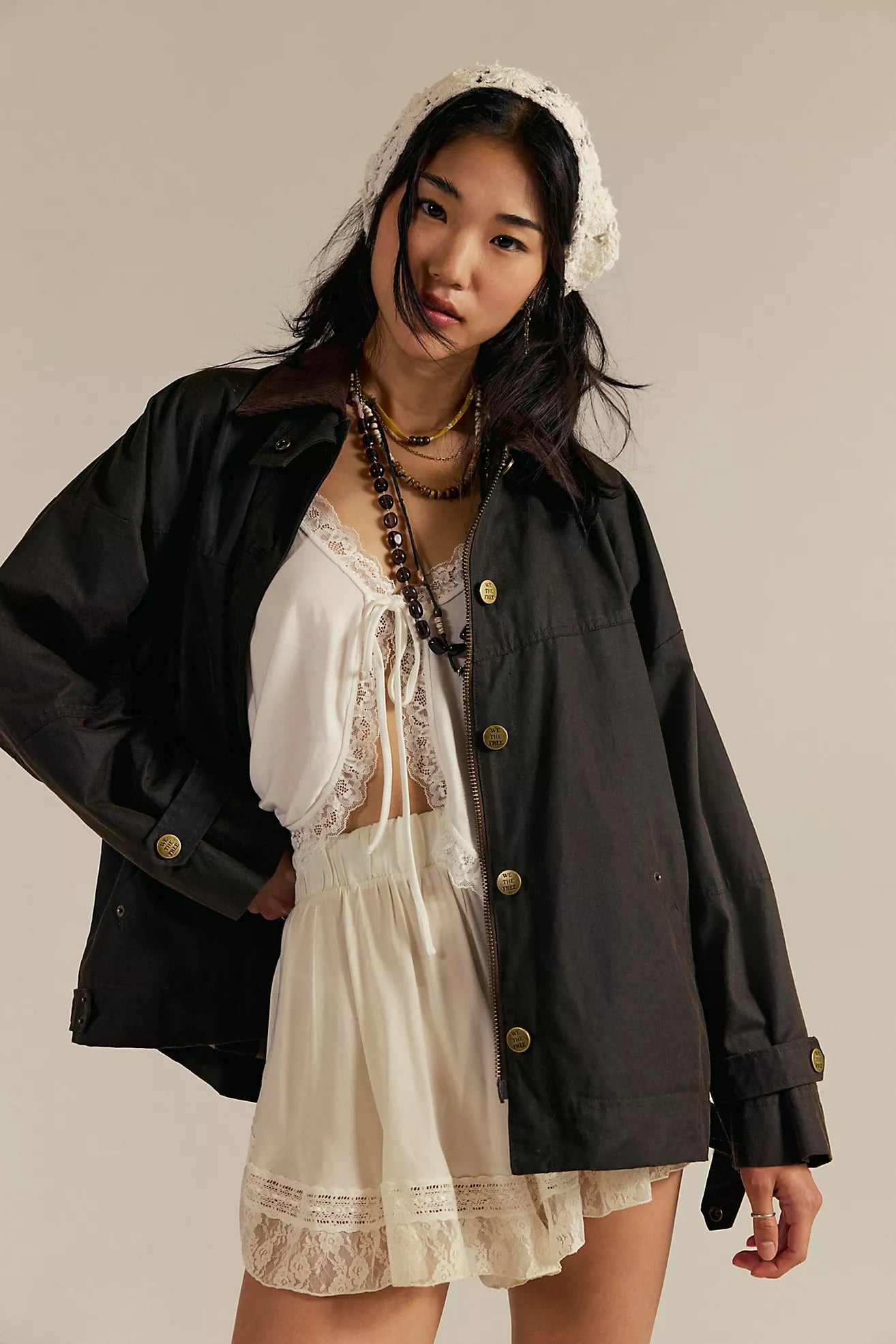 Free People We The Free Cori Waxed Jacket/Olive
