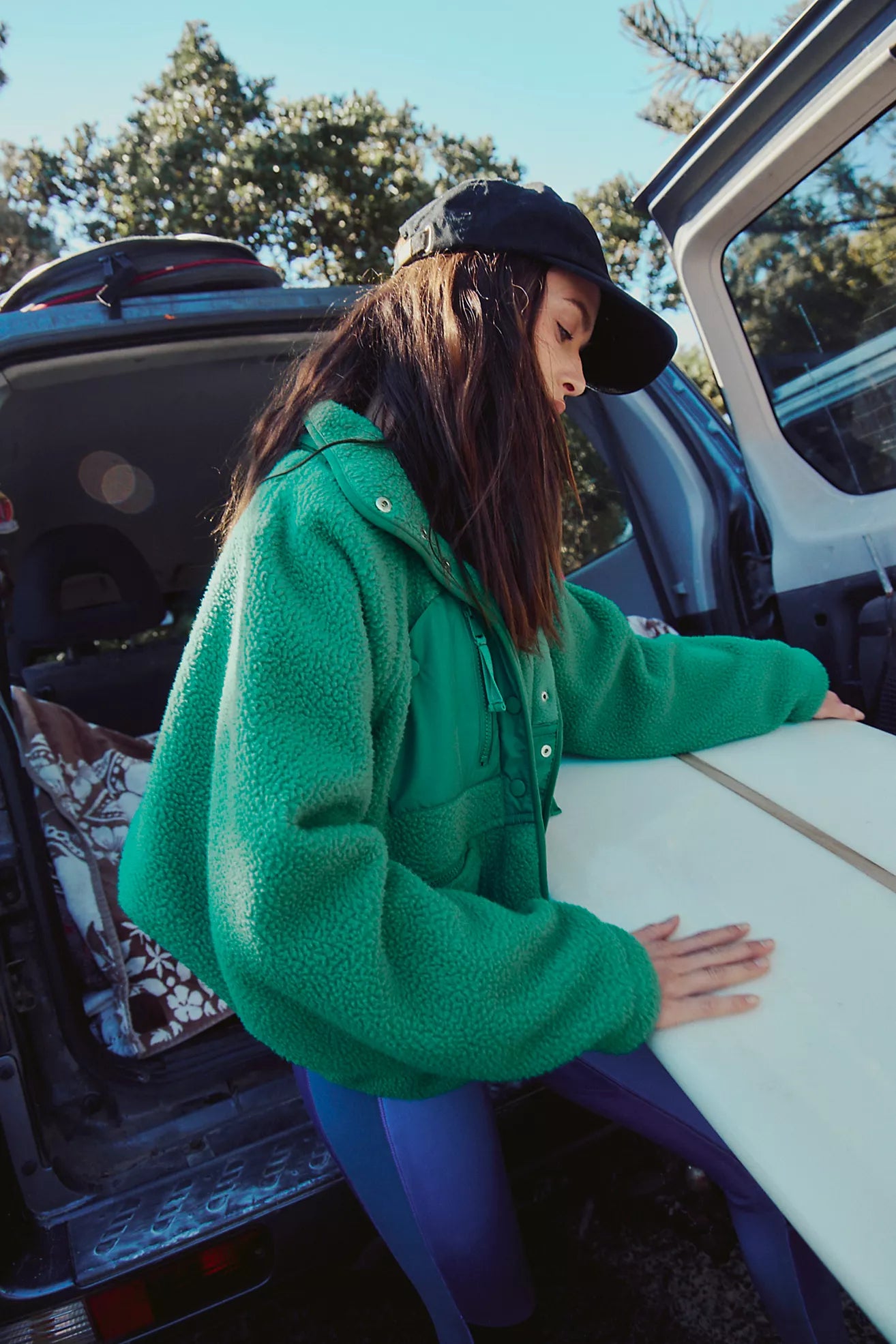 Free people Hit The Slopes Fleece Jacket/Green Glow
