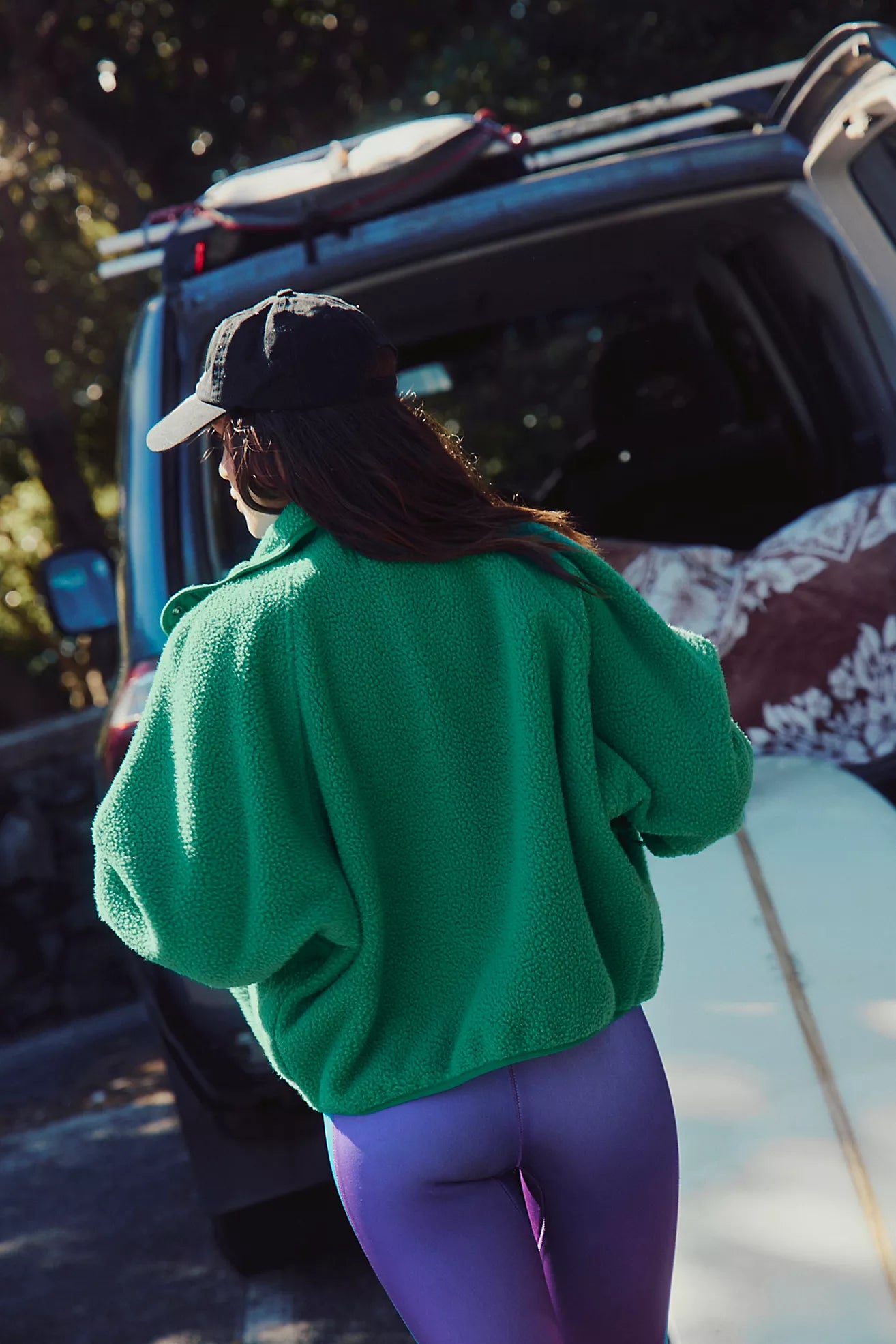 Free people Hit The Slopes Fleece Jacket/Green Glow