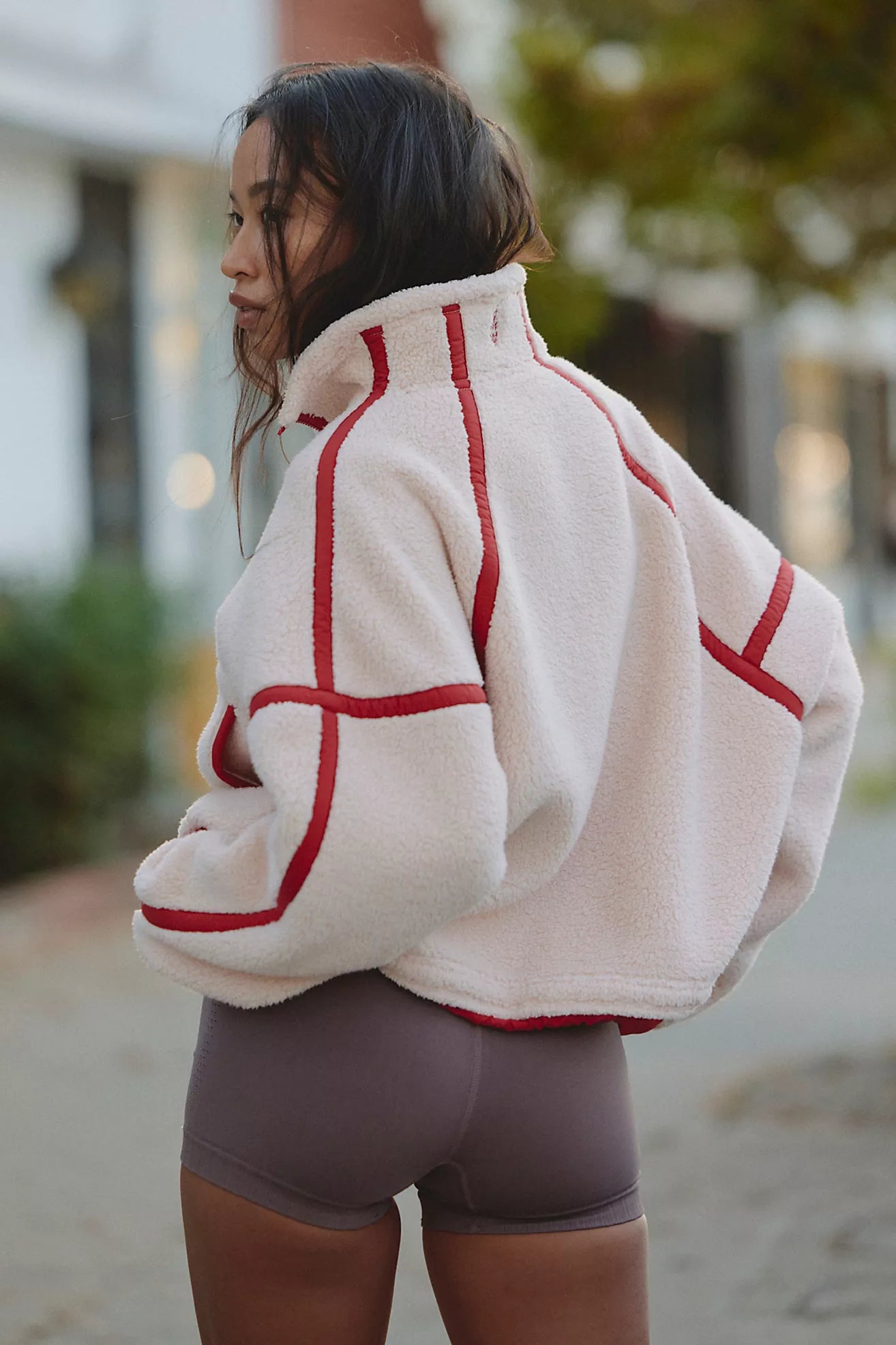 Free People Mountain High Half Zip Fleece/Ballet Slipper Combo