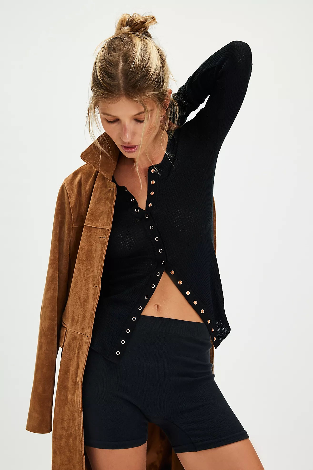 Free People Going Places Cardi/Black
