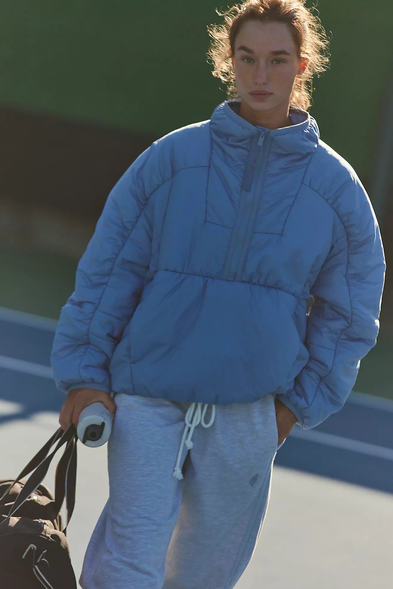 Free People Layer Up Liner Jacket/Blue Grey