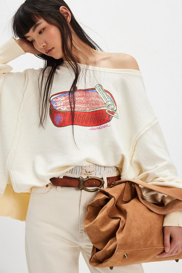 Free People We The Free Graphic Camden Pullover/Sardine