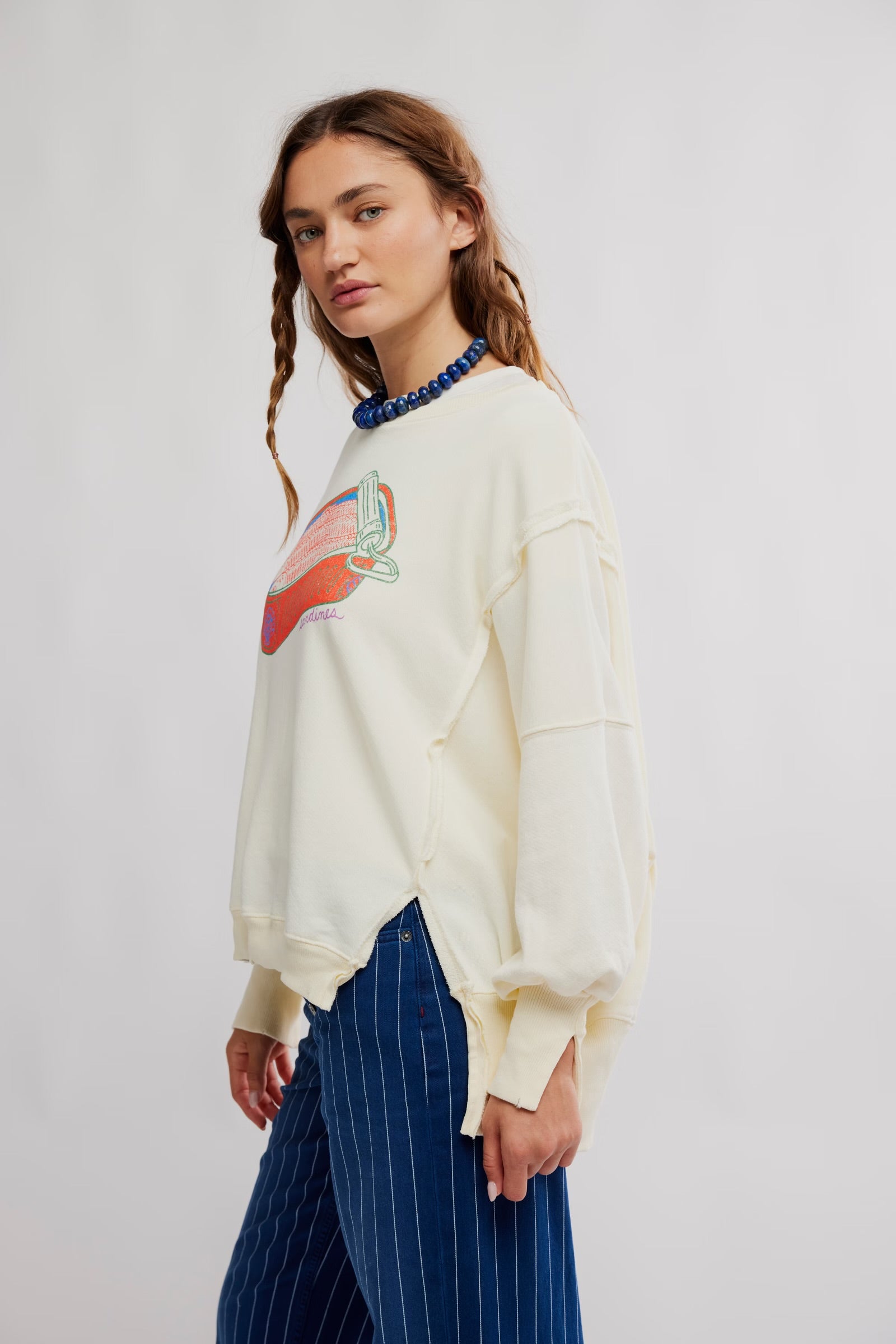 Free People We The Free Graphic Camden Pullover/Sardine