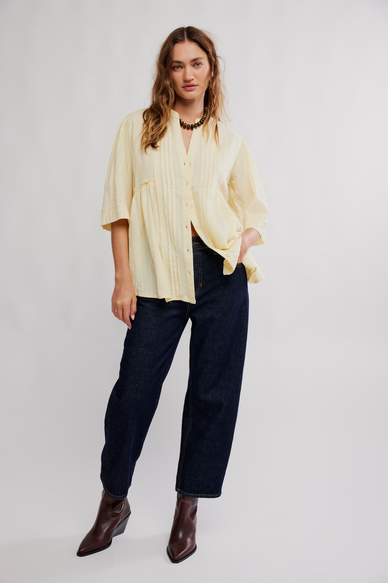 Free People We The Free Willow Button Down/Perfect Flan