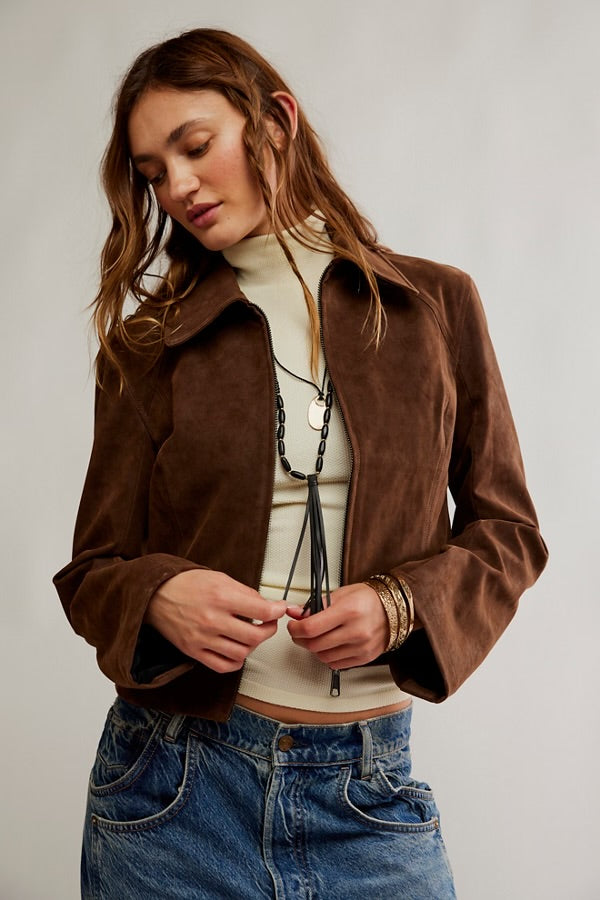Free People We The Free River Vegan Jacket/Double Espresso