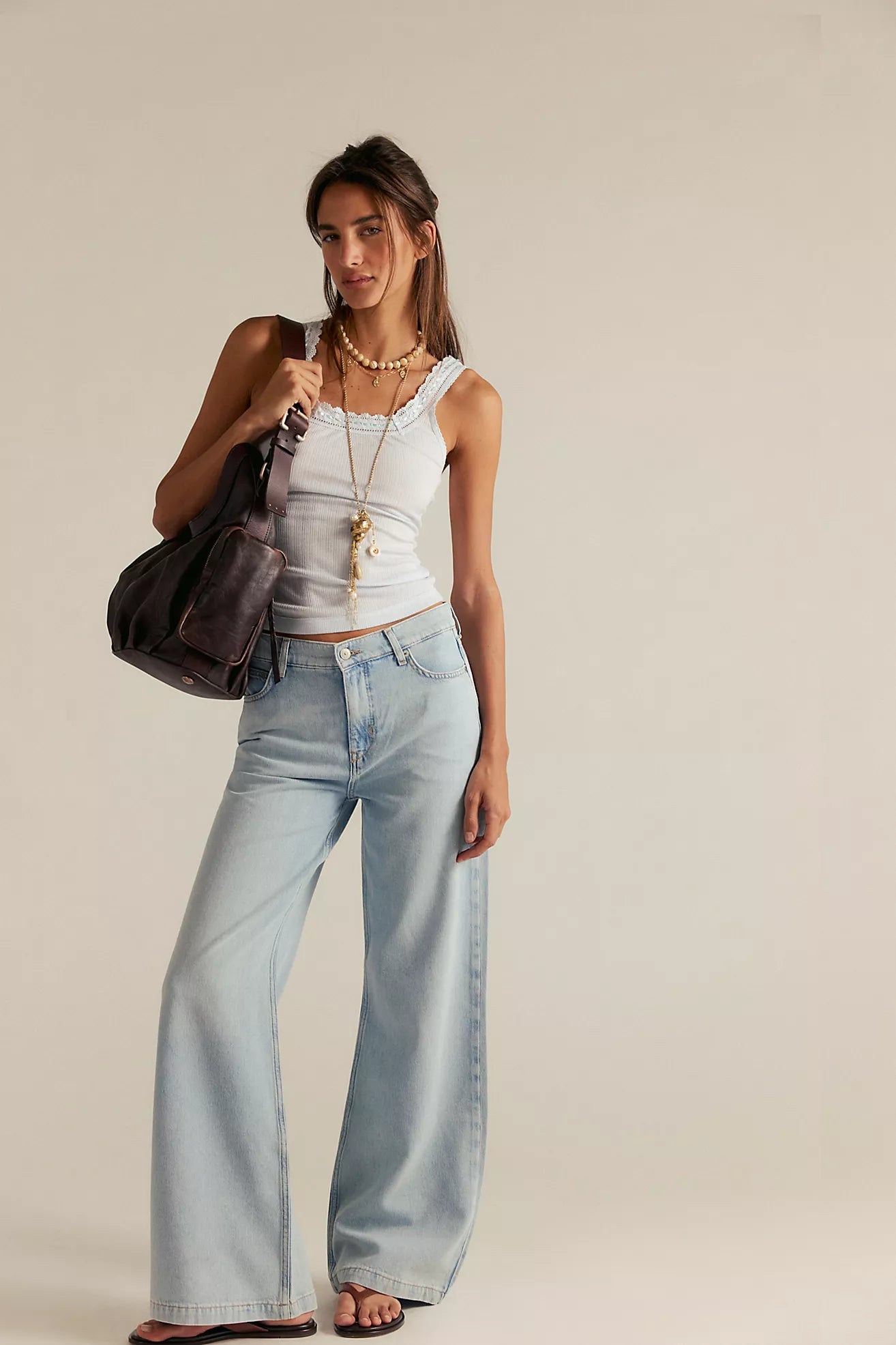 Free People We The Free Stride Straight 'n Wide Jeans/Roam Free