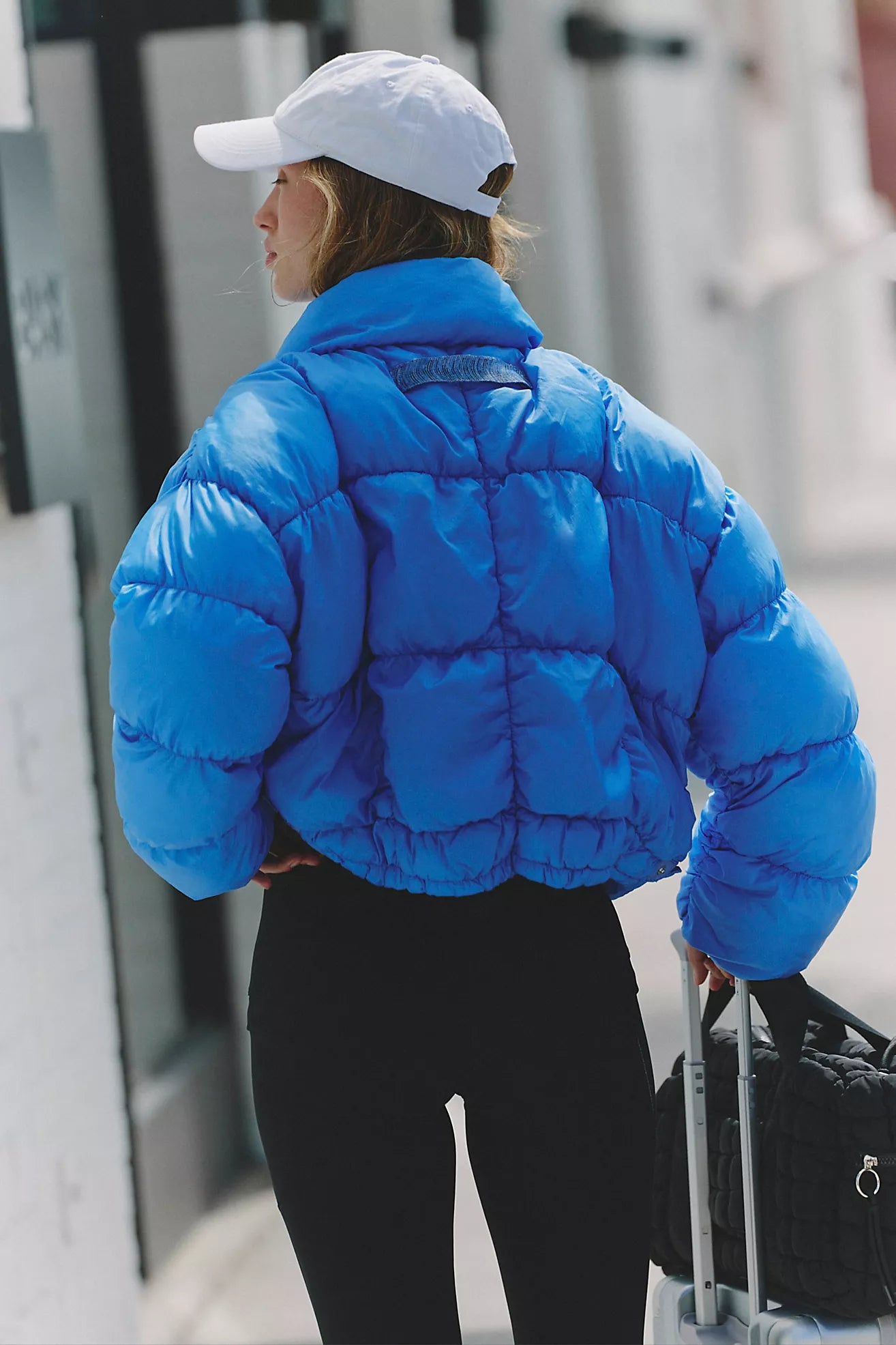 Free People In A Bubble Puffer Jacket/Riviera Blue