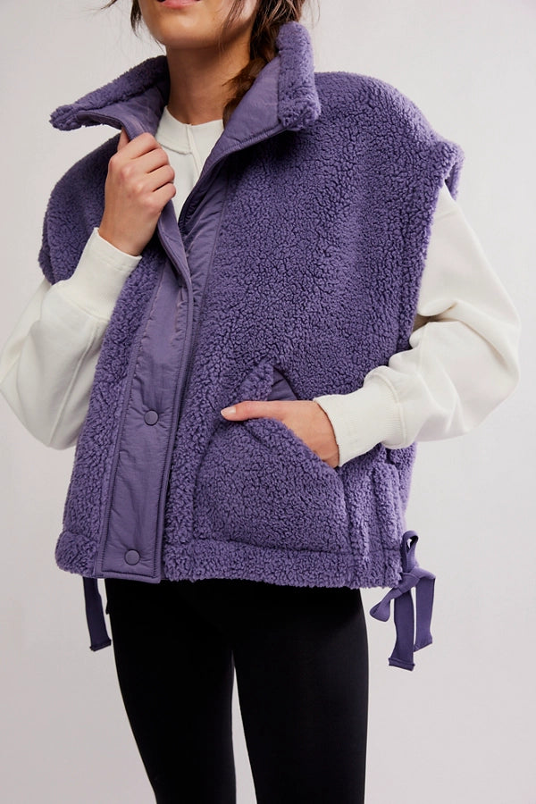 Free People Scout It Out Fleece Vest/Graphite