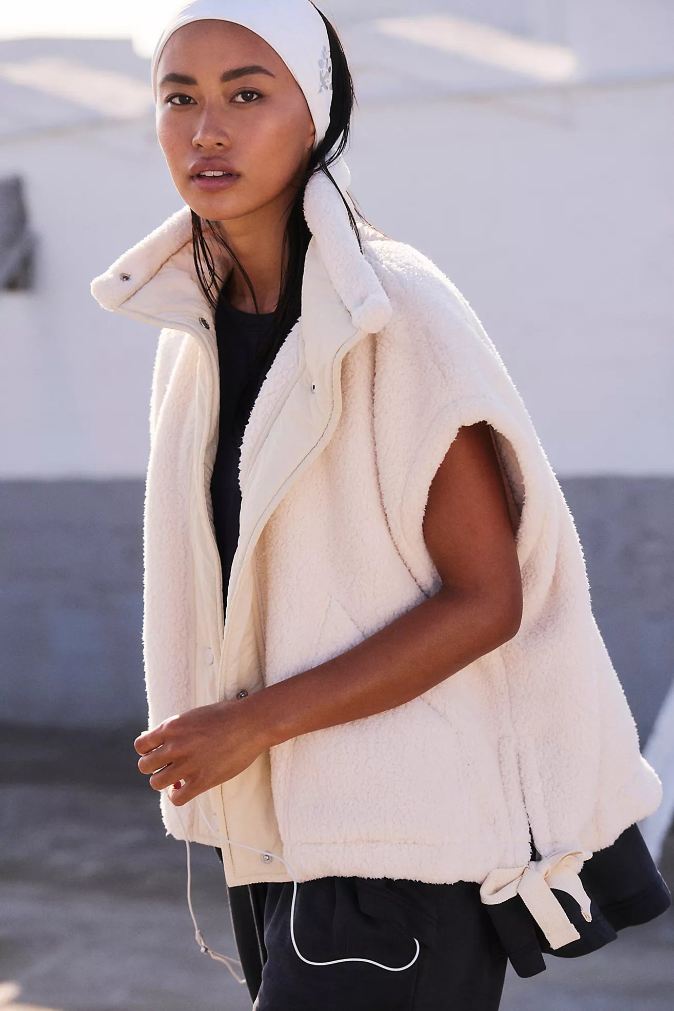 Free People Scout It Out Fleece Vest/Birch Tree