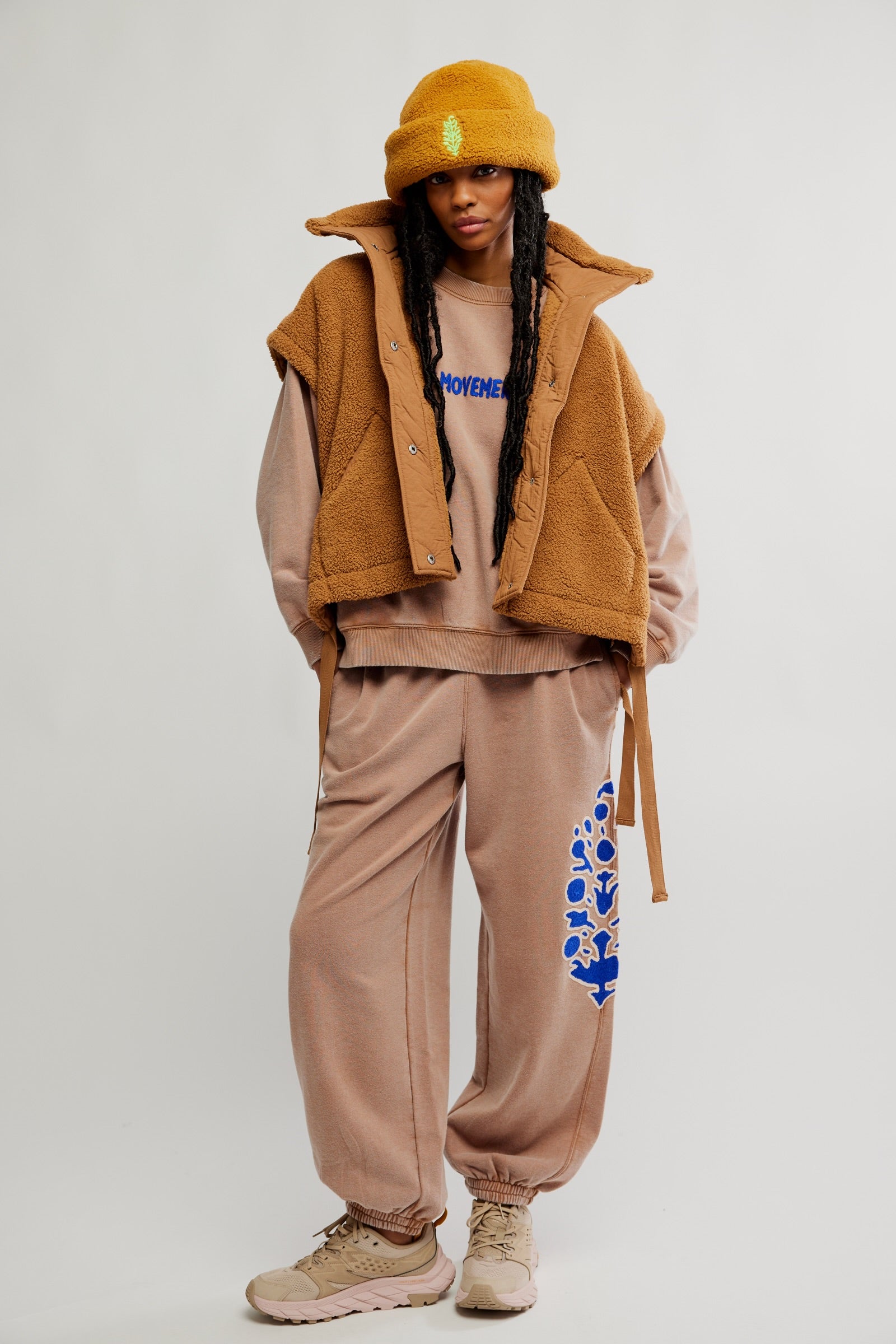 Free People Scout It Out Fleece Vest/Twig