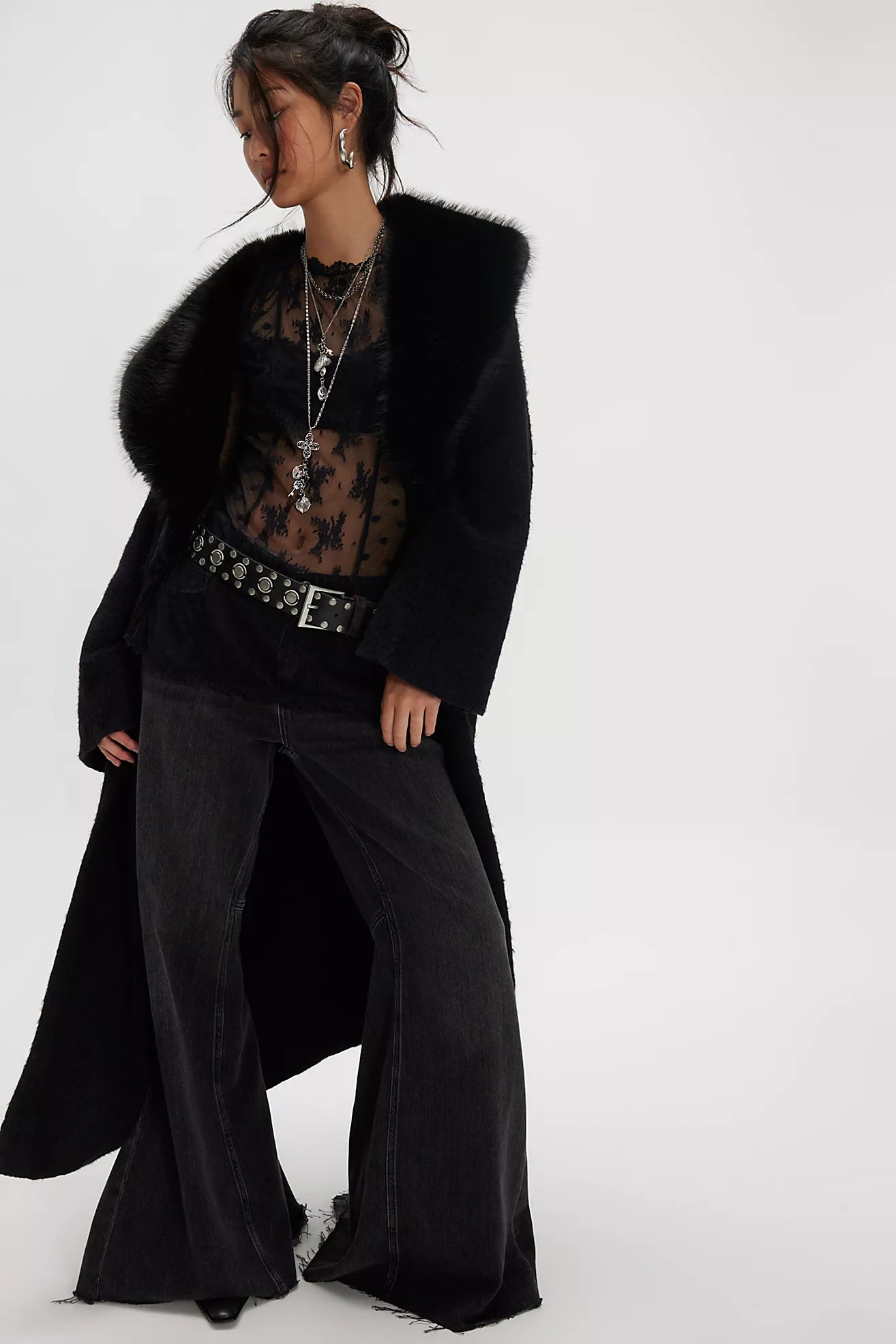 Free People Twiced Love Coatigan/Solid Black