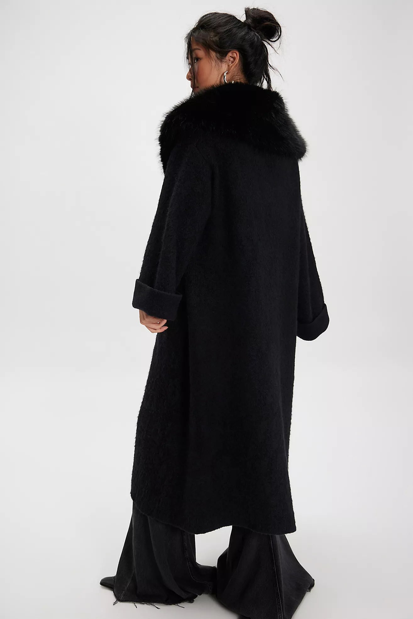Free People Twiced Love Coatigan/Solid Black