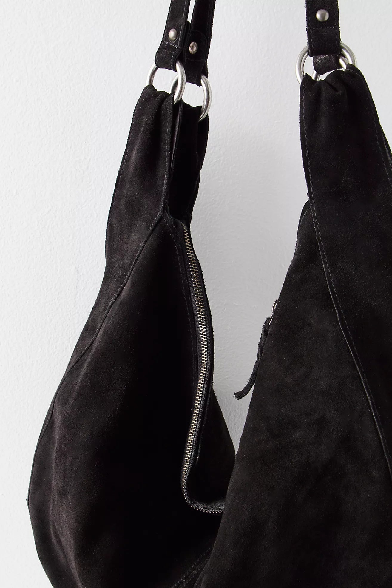 Free People Roma Suede Tote Bag/ Black