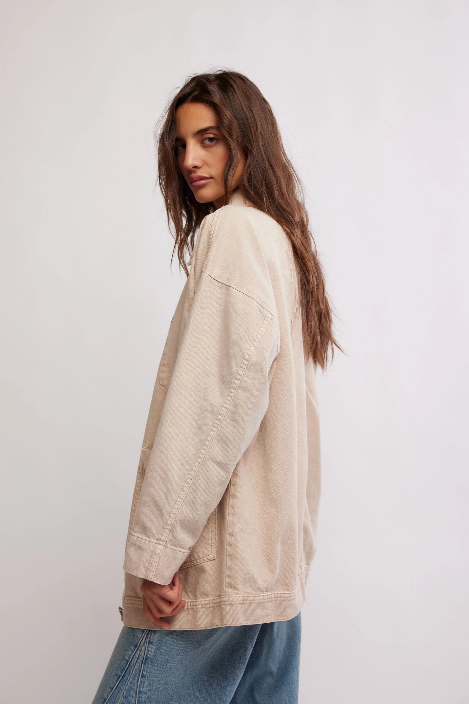 Free People We The Free Avery Denim Jacket /Softest Sand