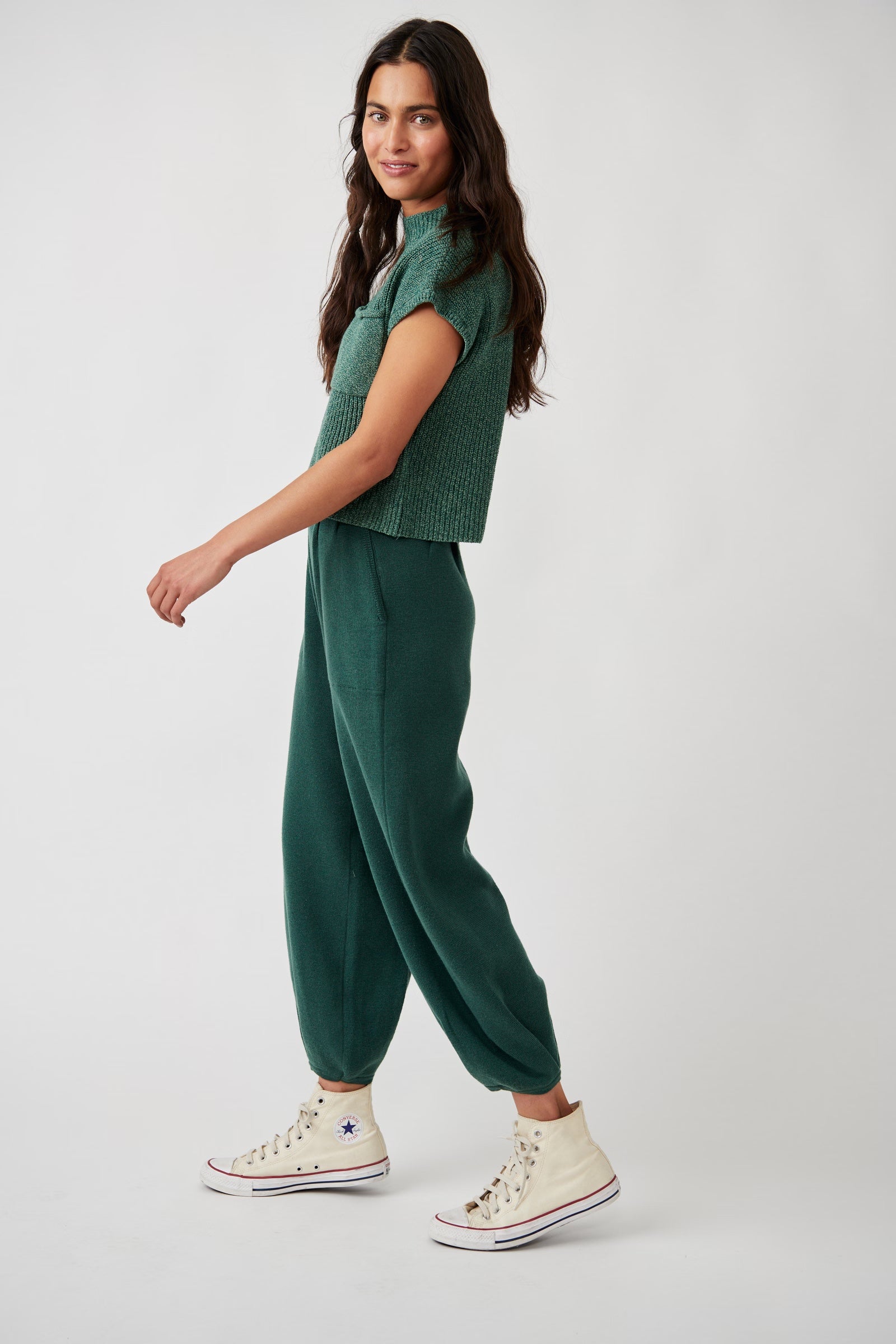 Free People Freya Sweater Set/Emerald Spell Combo