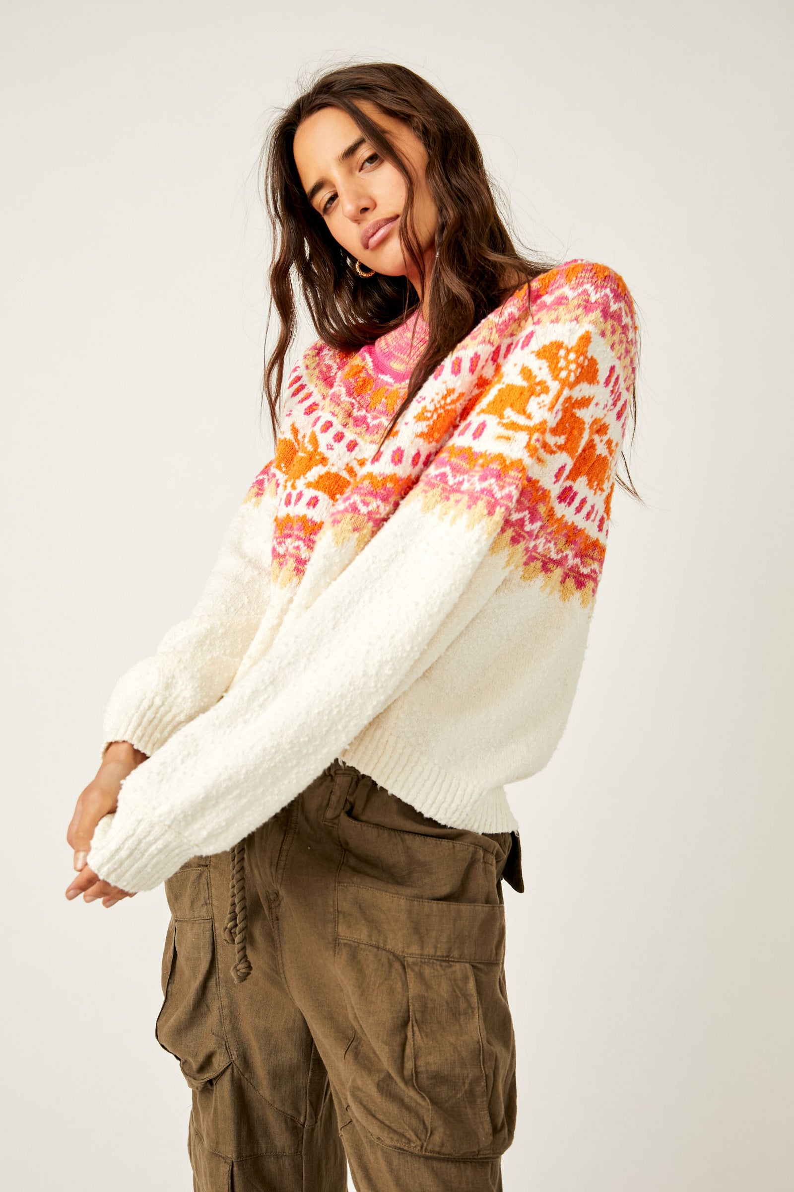 Free People Nellie Sweater/ Whisper White